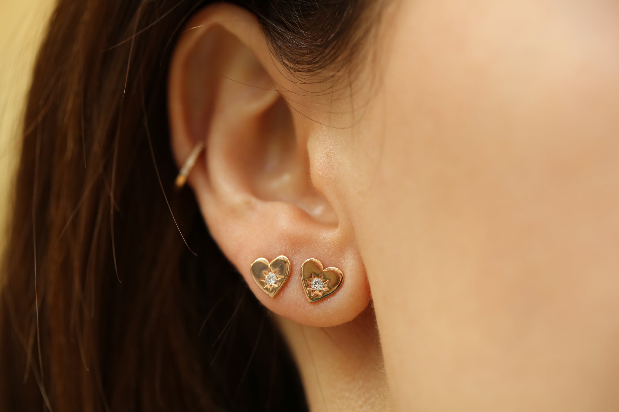 Heart Dia Earrings