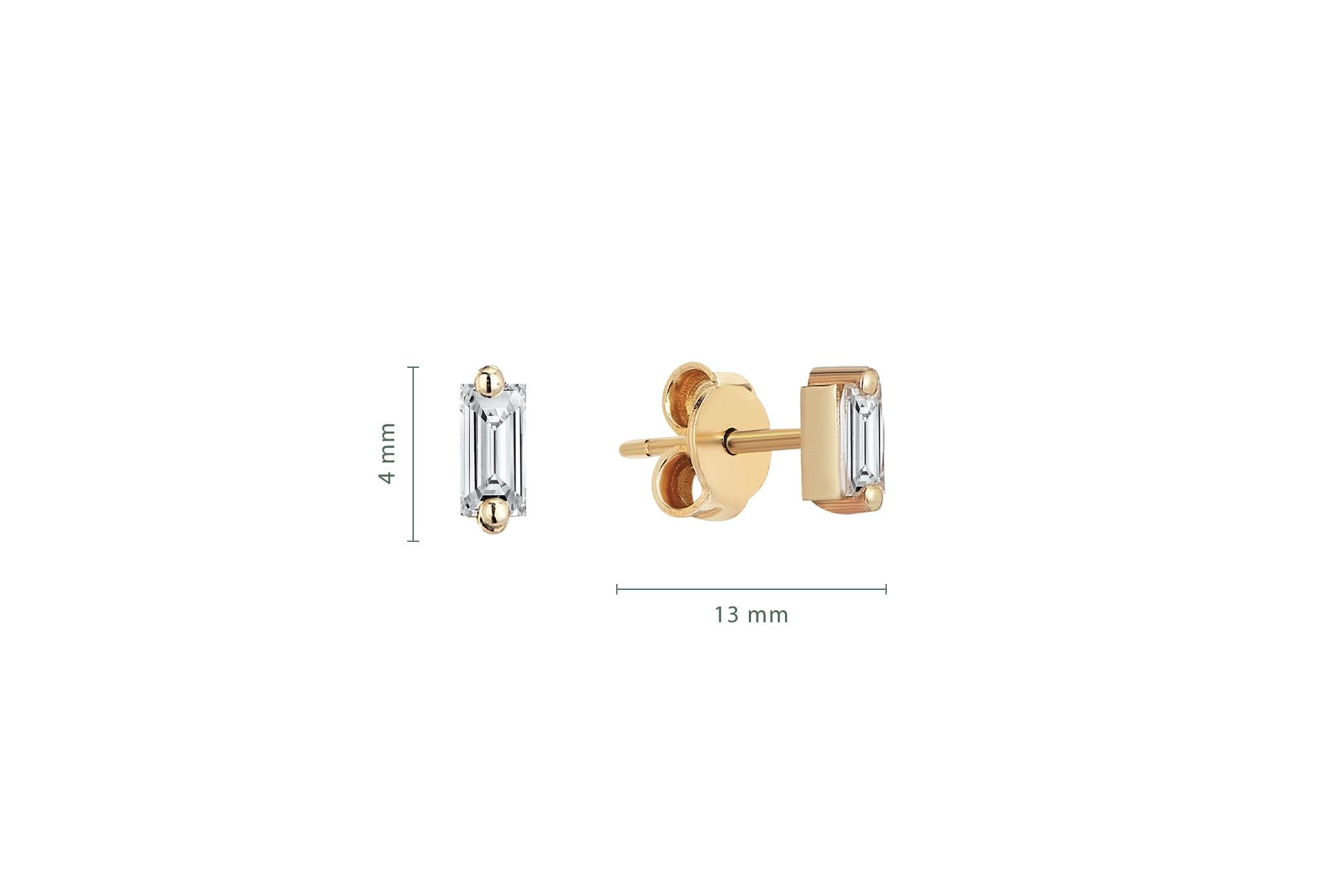 Mini Baguette Earrings