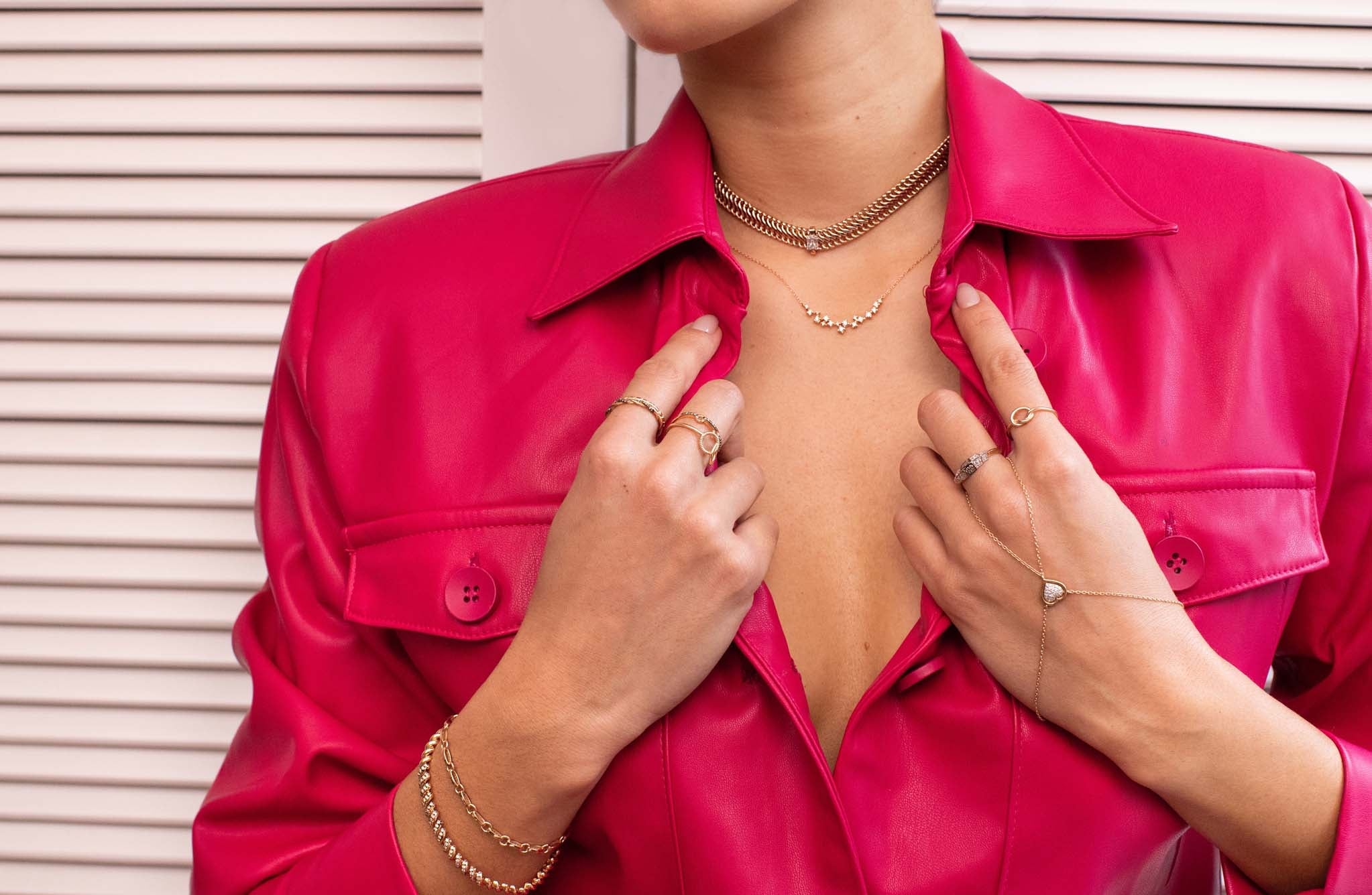 Heart White Hand Chain