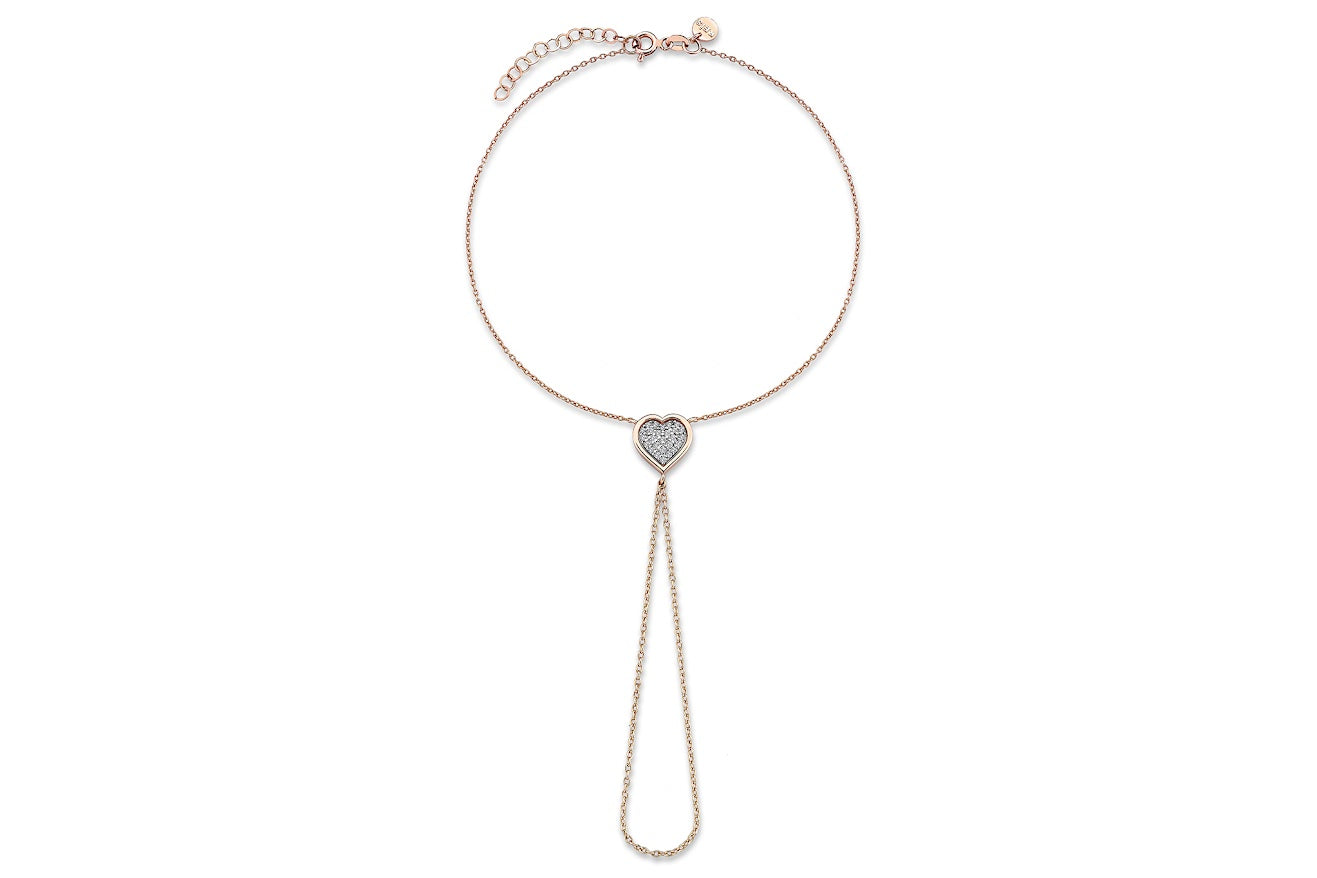 Heart White Hand Chain