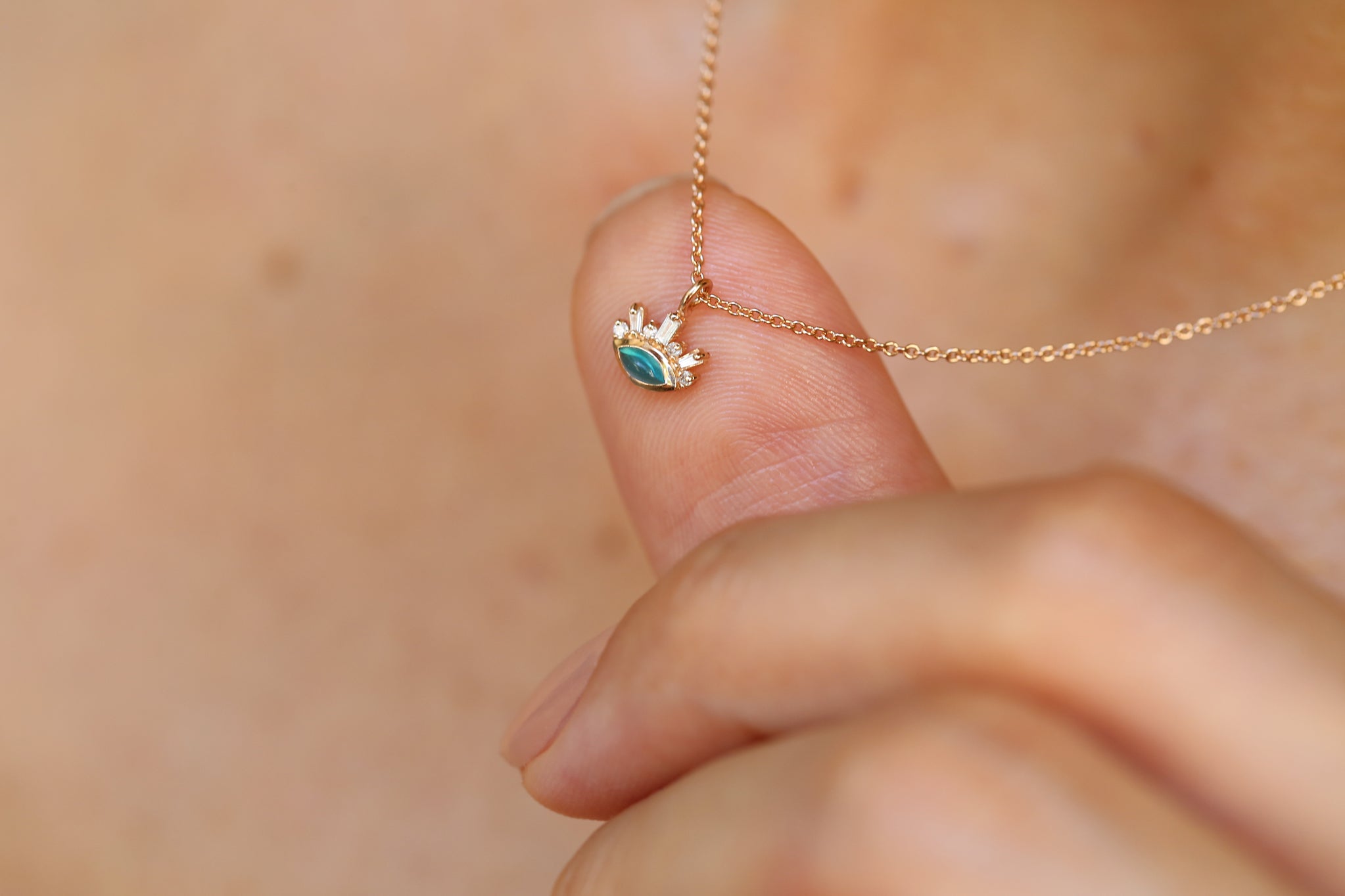 Mini Blue Moon Necklace