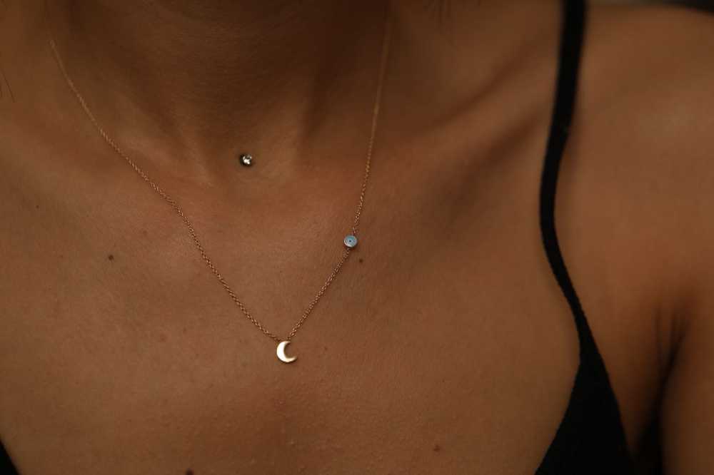 Enameled Moon Necklace
