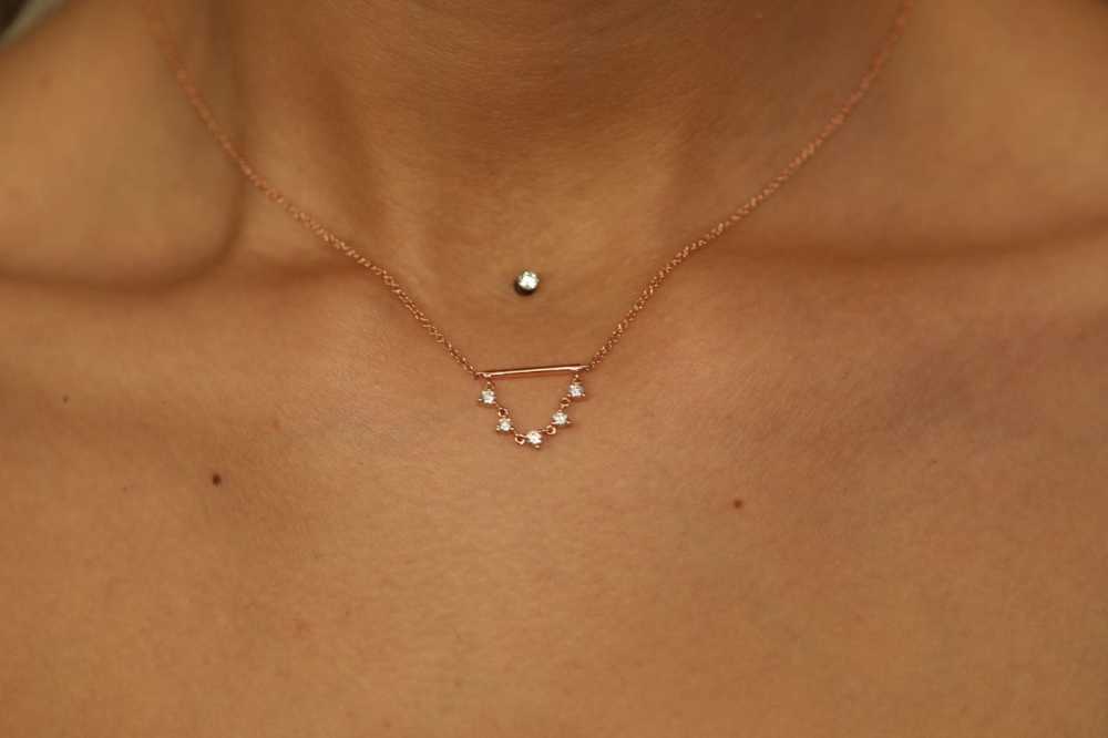 Five Stone Diamond Necklace