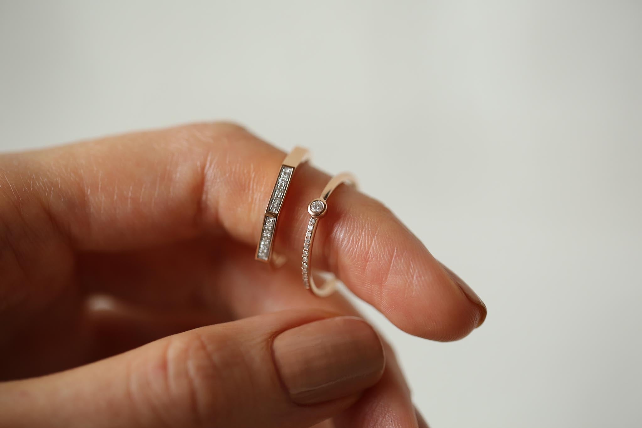 Mini Single Row Stone Ring