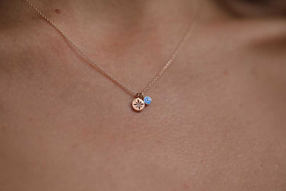 Mini Pole Star and Eye necklace