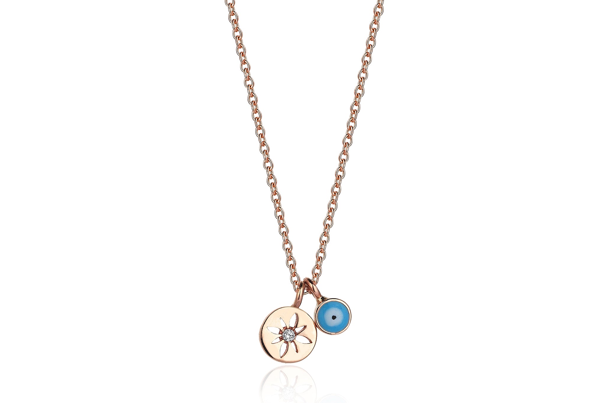 Mini Pole Star and Eye necklace