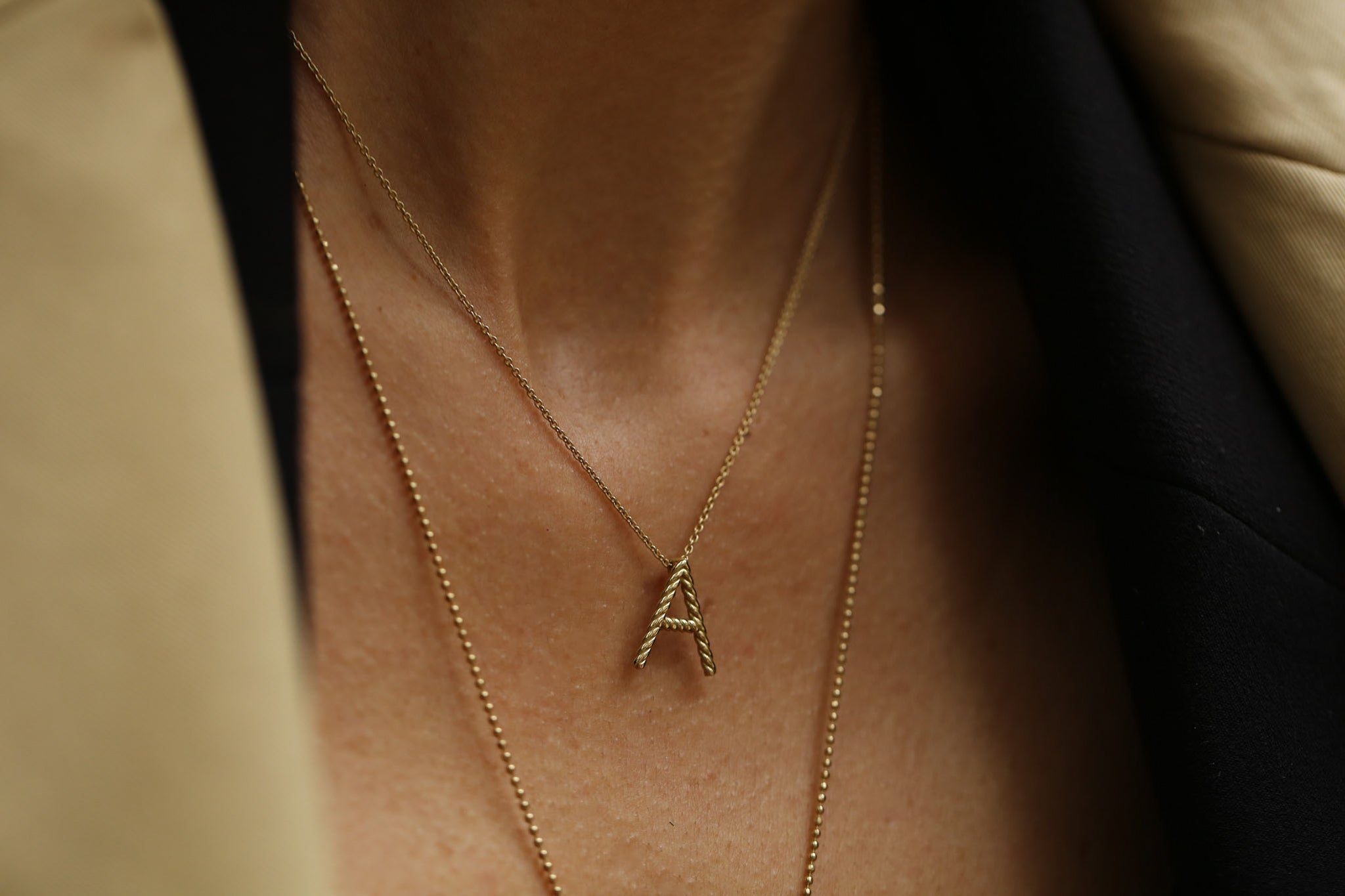 Mini Twisted Letter Necklace
