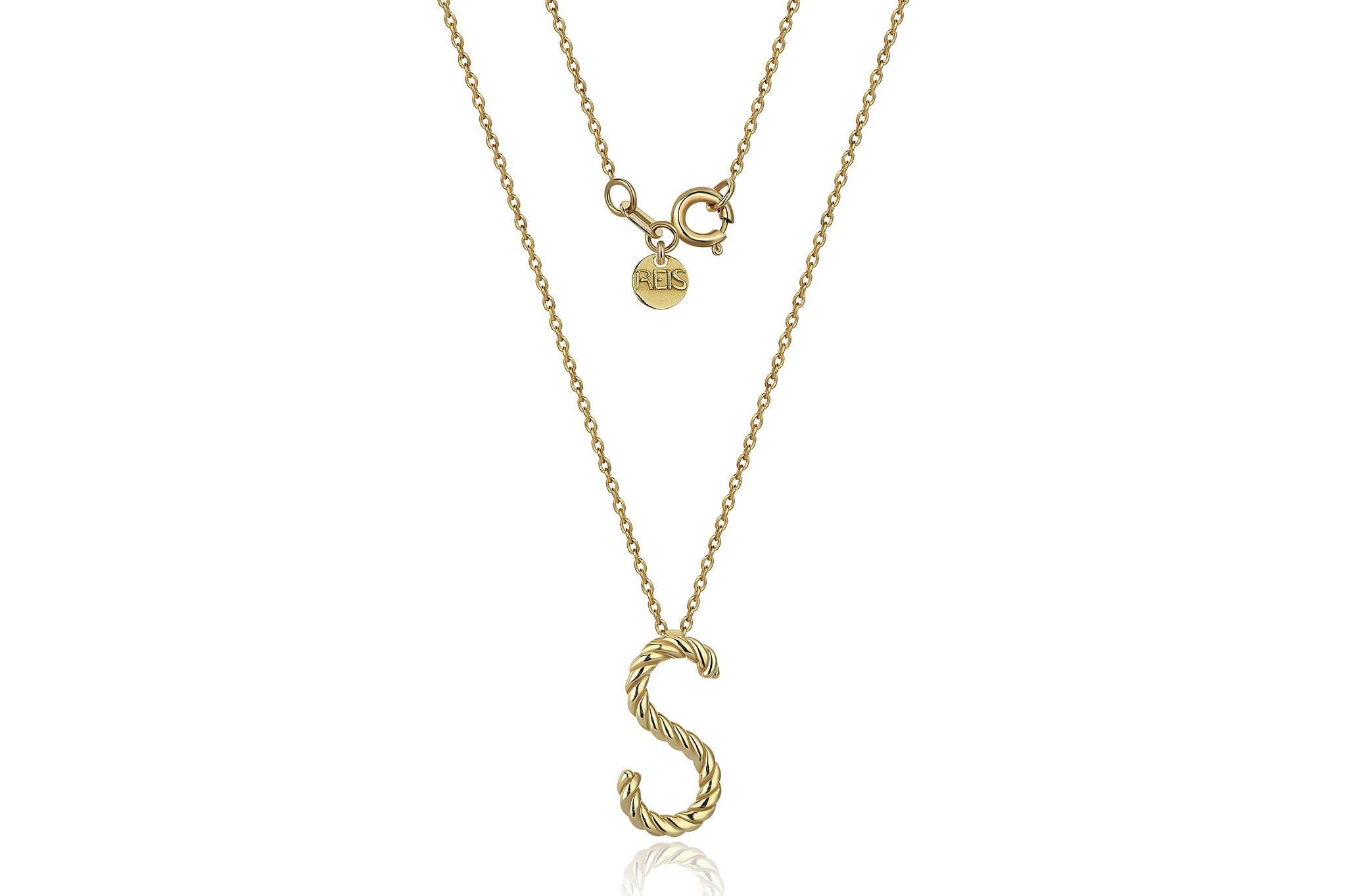 Mini Twisted Letter Necklace