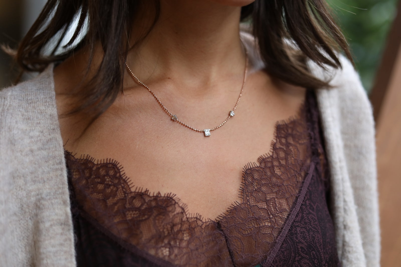 Baguette Diamond Necklace