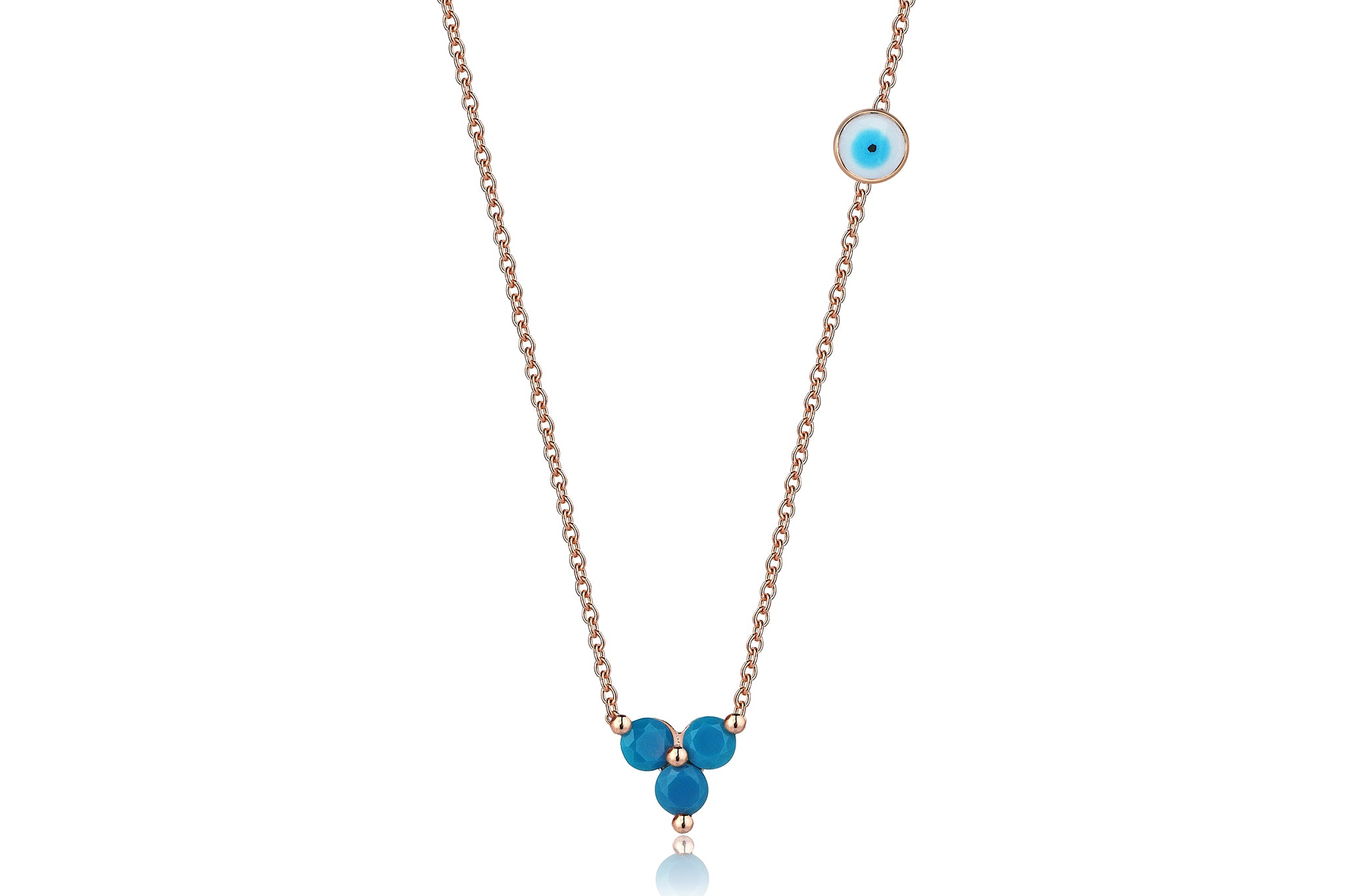 Mini Turquoise and Eye Necklace