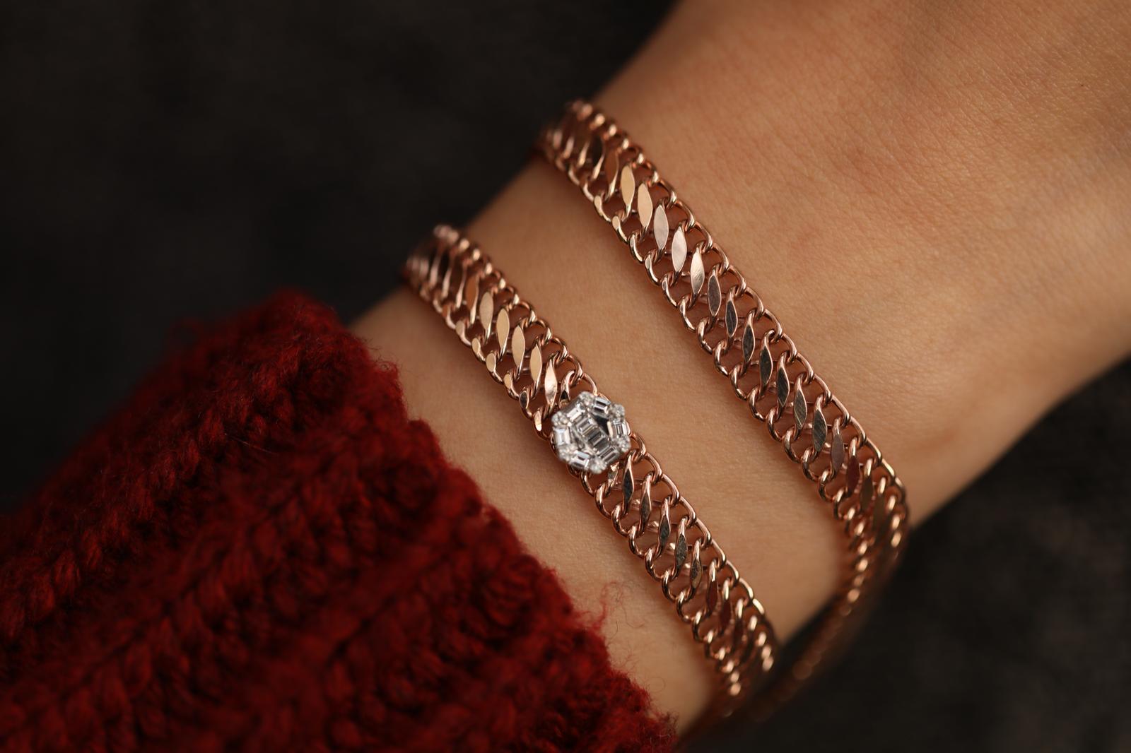 Straw and Baguette Bracelet