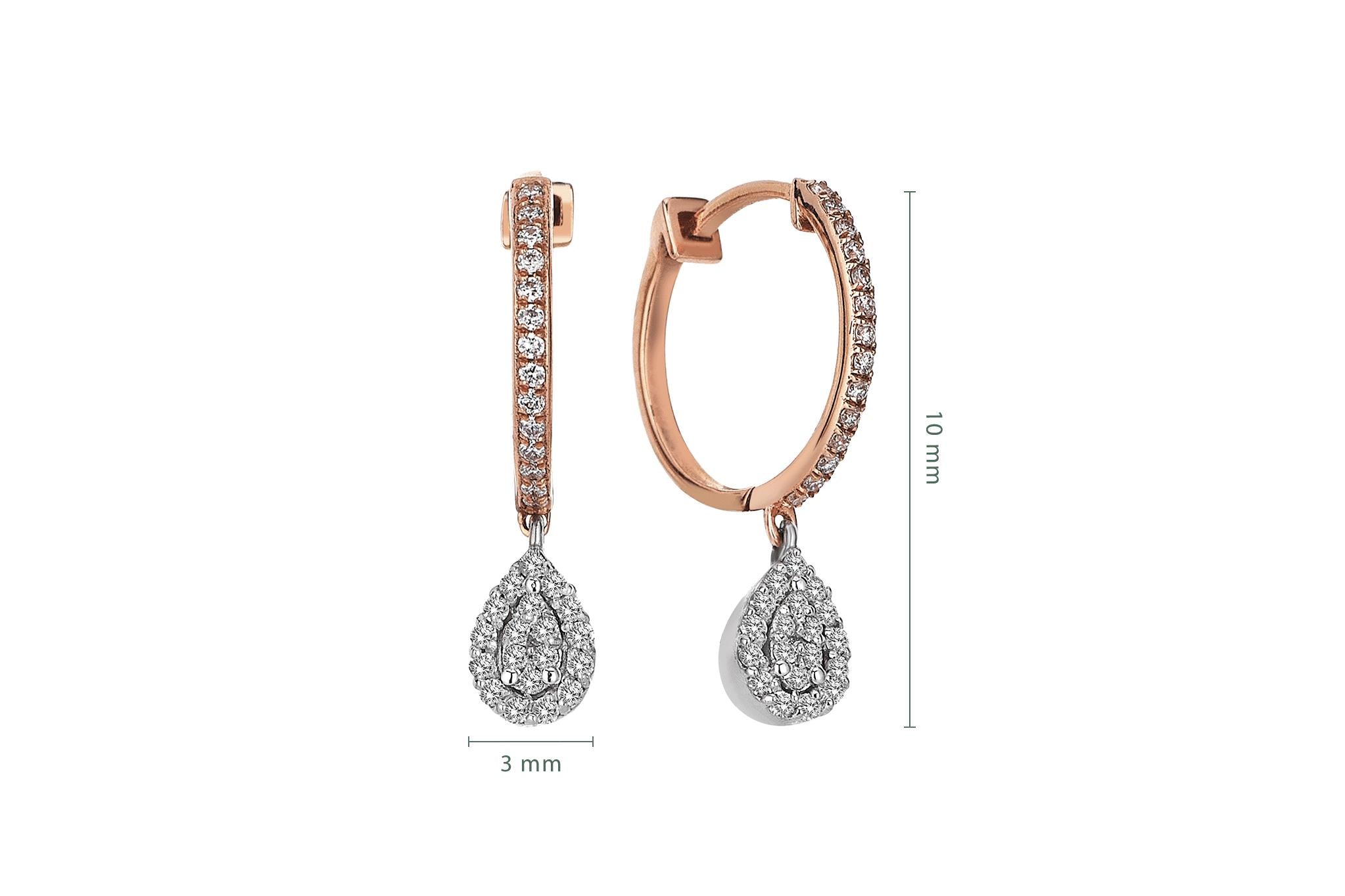 Drop Diamond Earrings