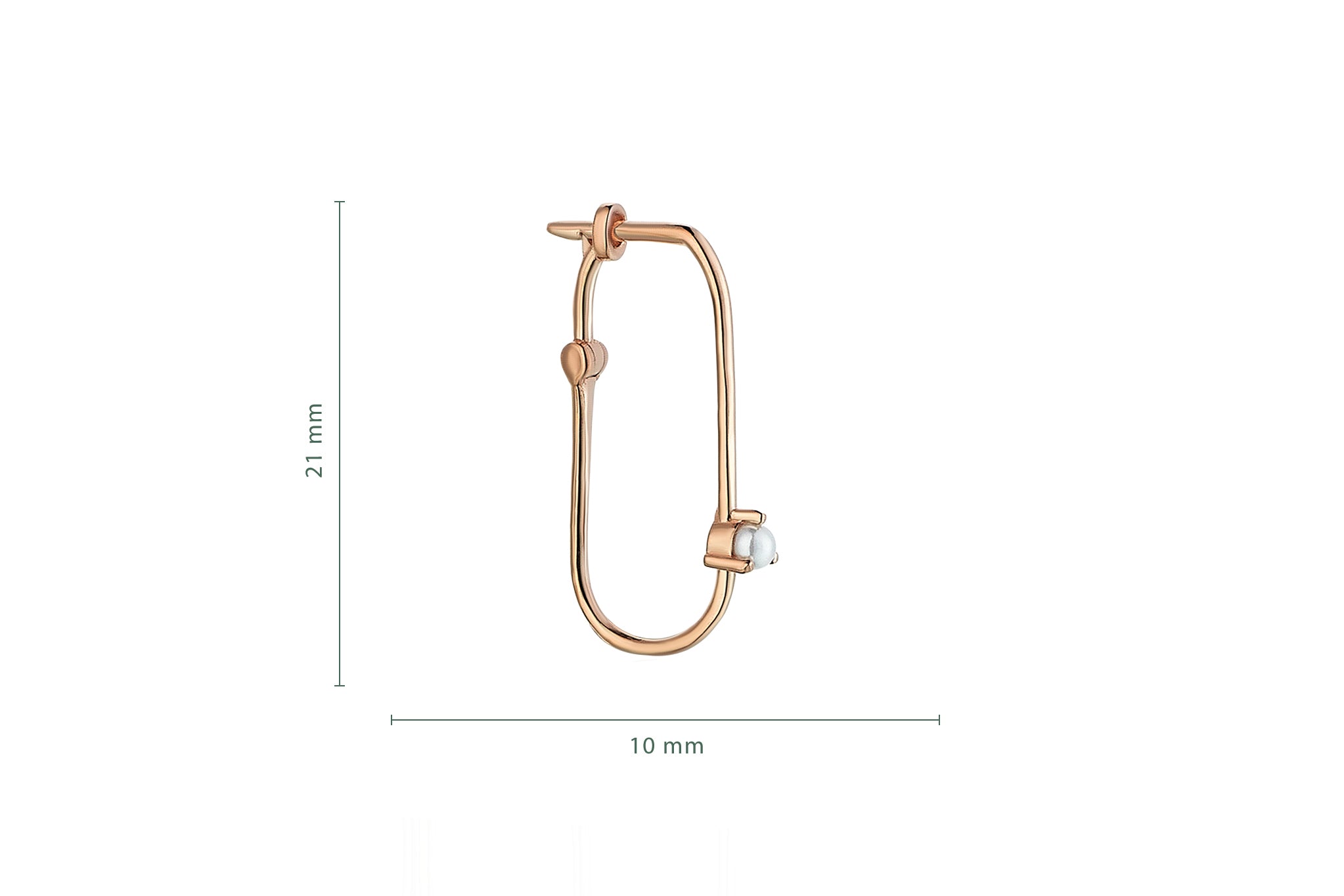 Line Pearl Earrings