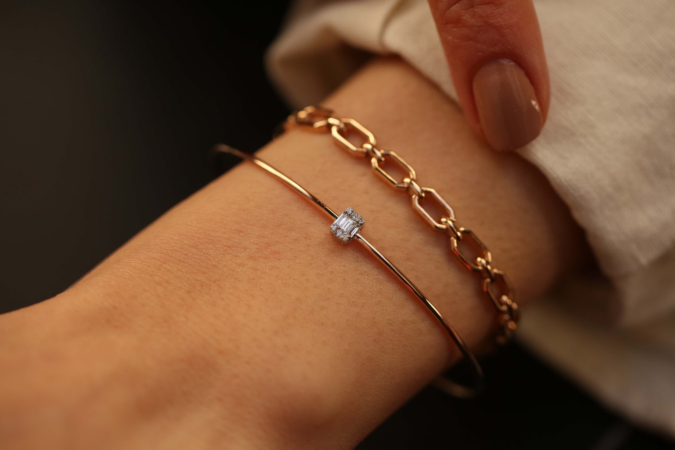 Baguette Wire Bracelet