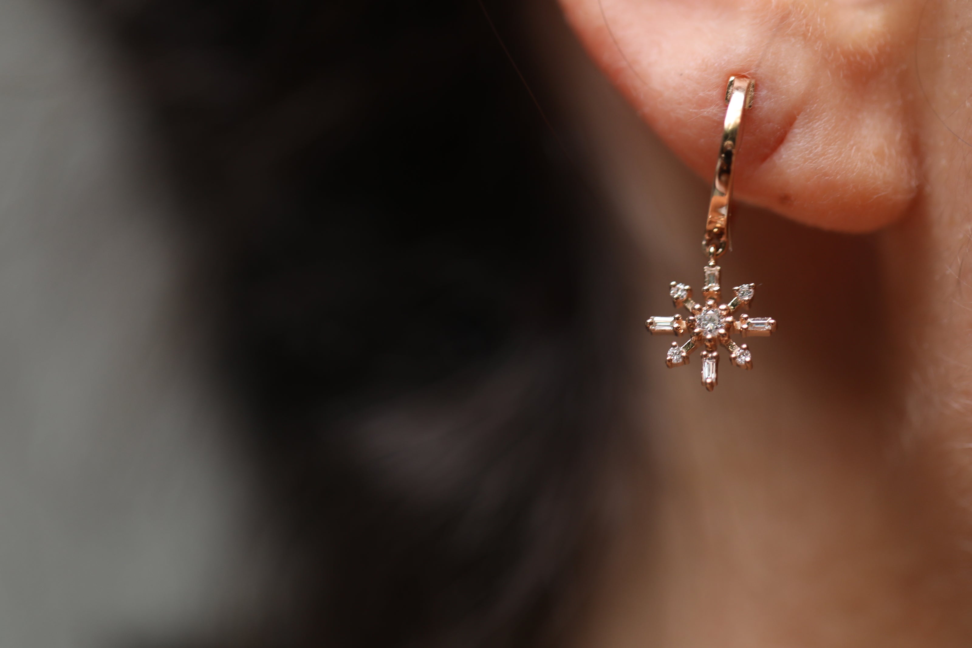 Compass Baguette Earrings