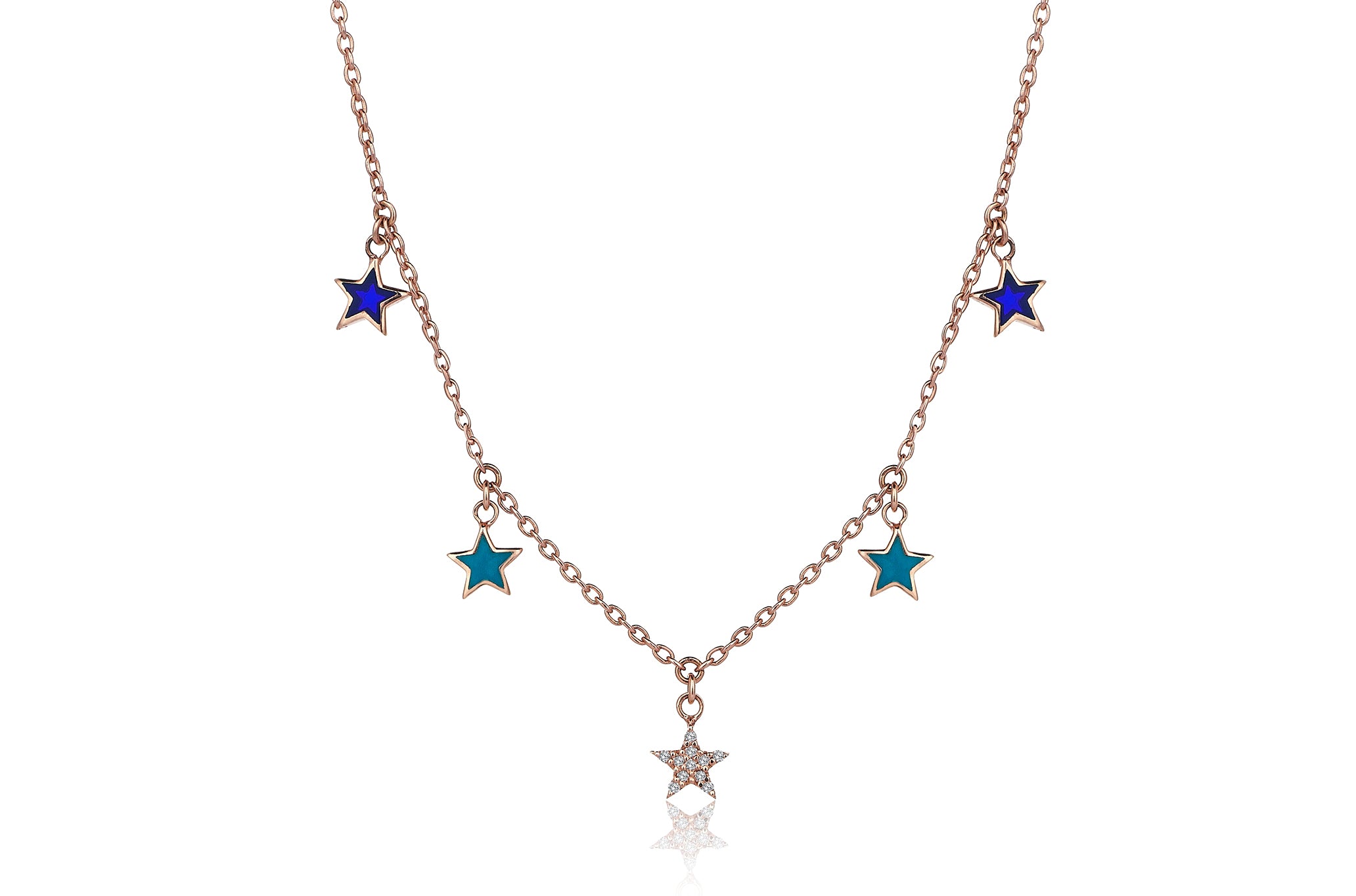 Enamel and Diamond Star