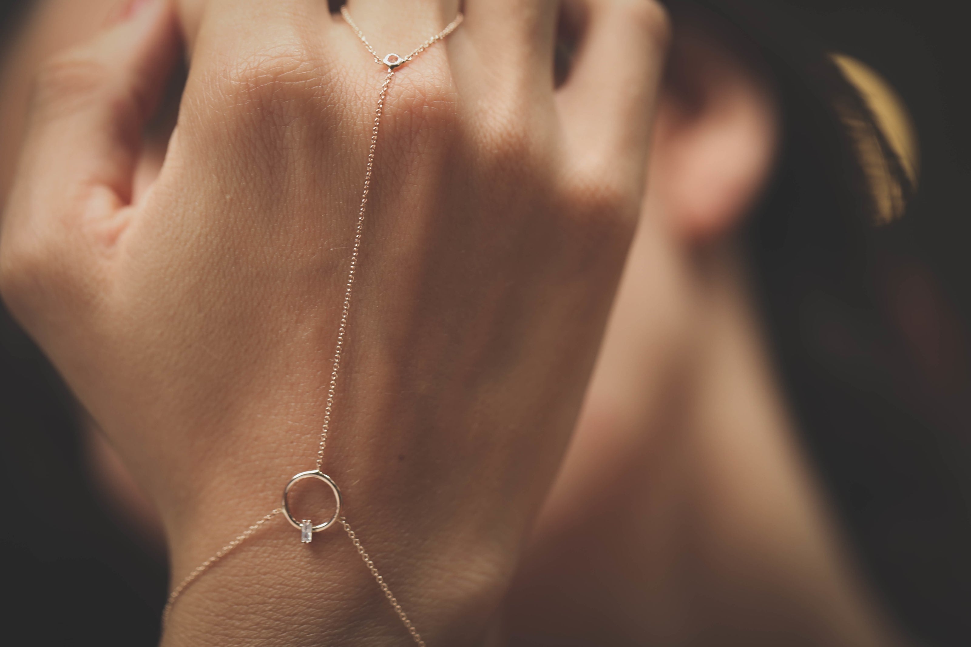 Baguette Hand Chain