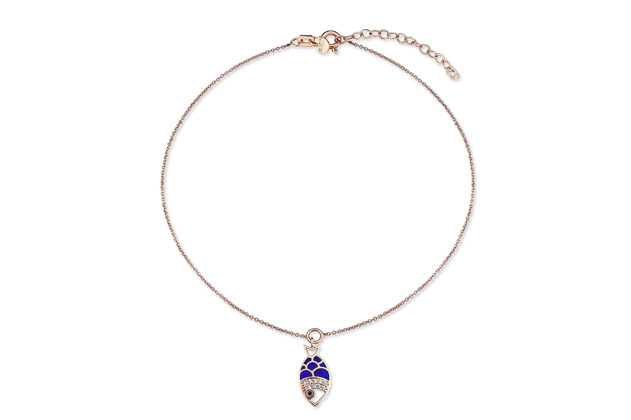 Fish Anklet Navy Blue Mine