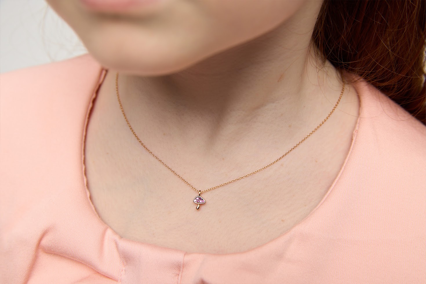 Violet Mushroom Necklace