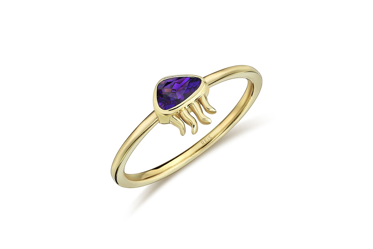 Purple Jellyfish Ring