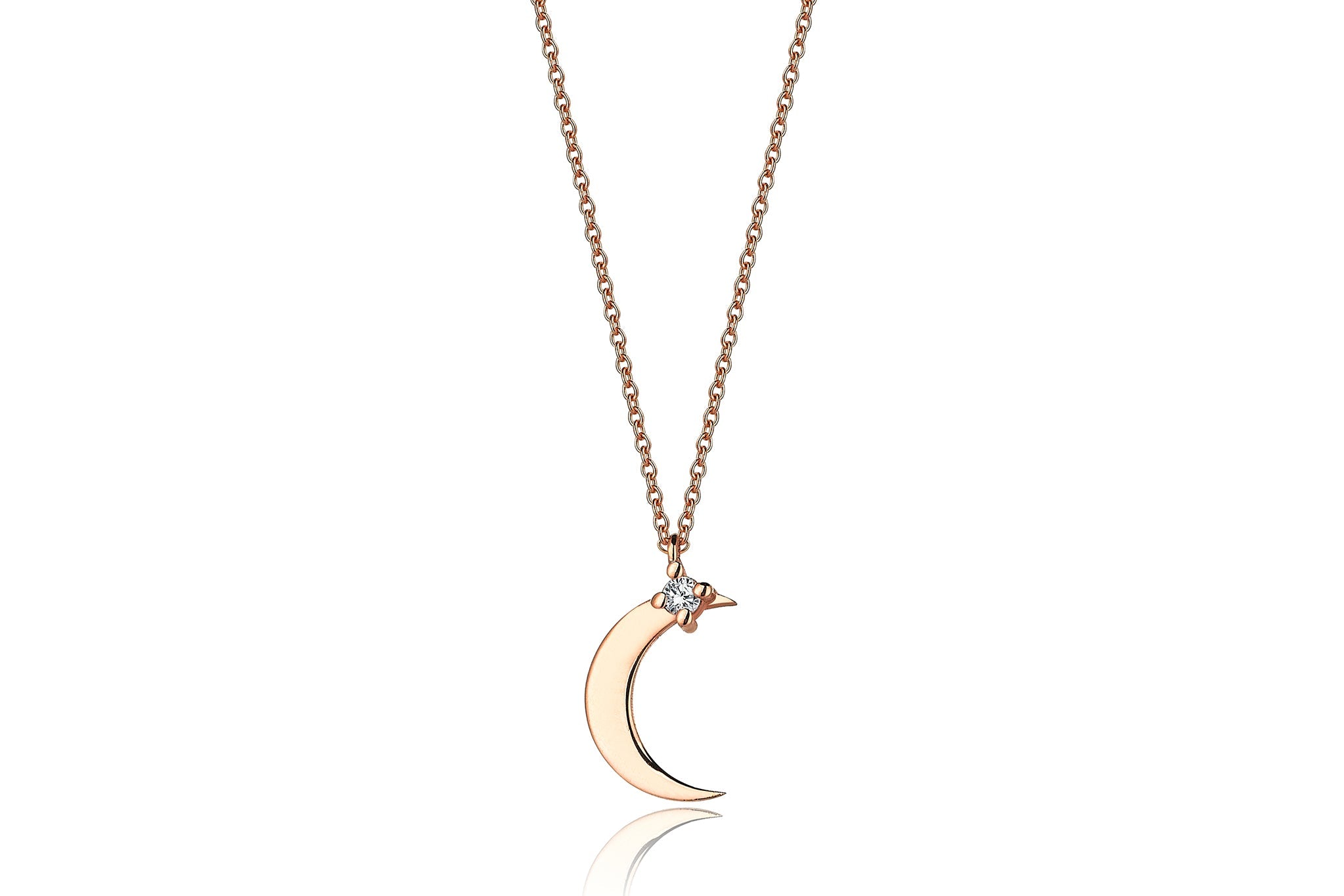 Diamond Moon Necklace