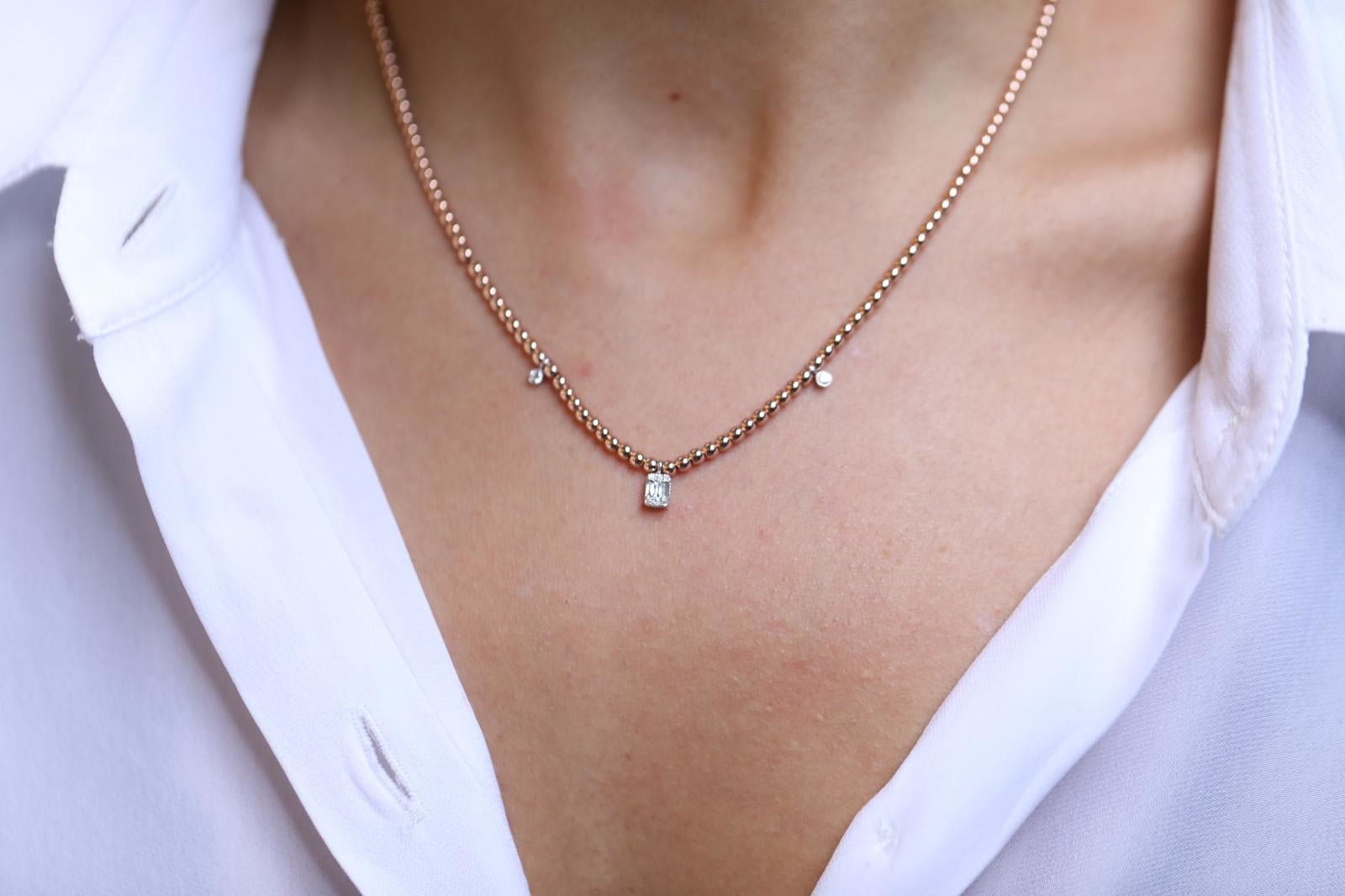 Baguette Necklace Ball