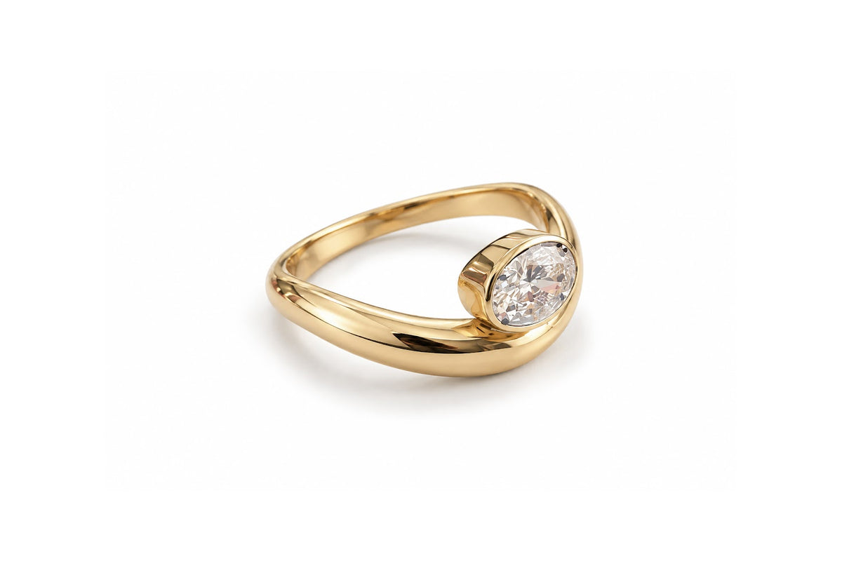 Oval Wave Ring