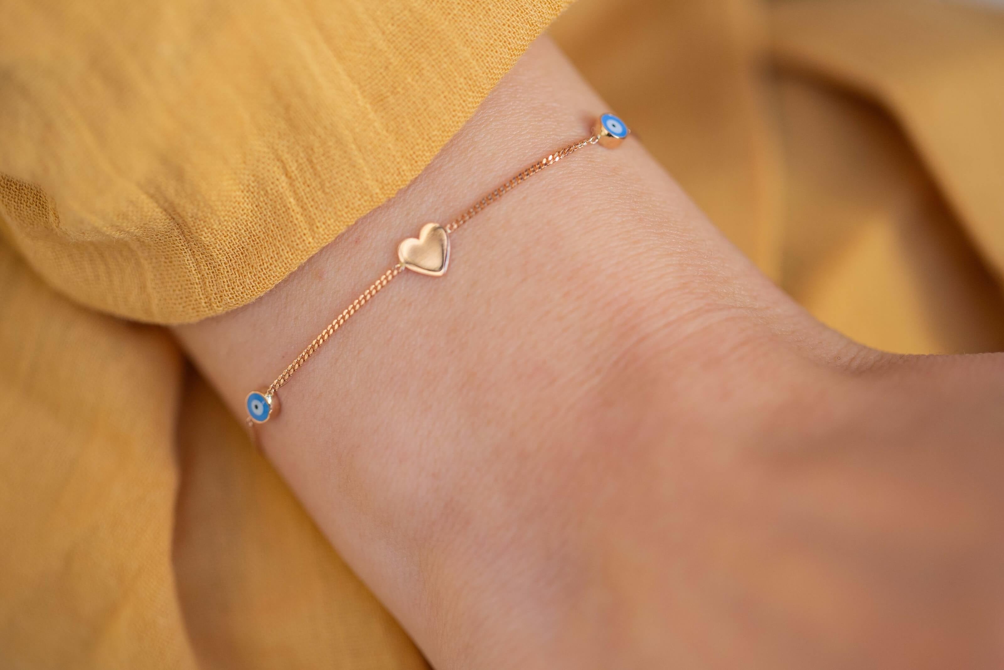 Enamel Heart Bracelet