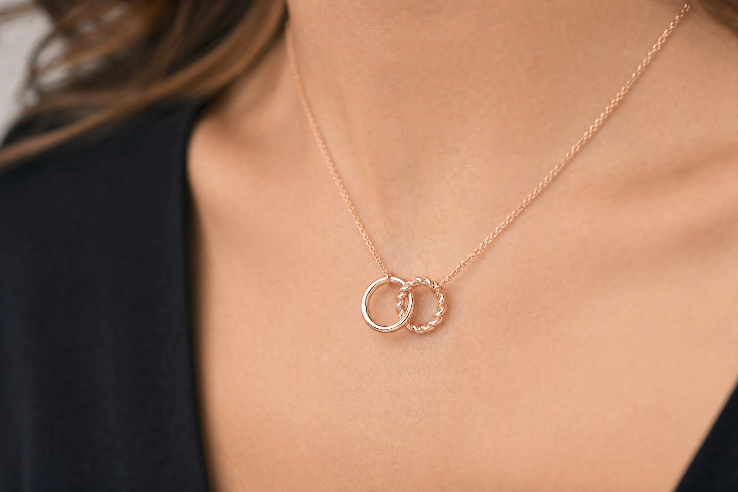 Twin Hoop Necklace