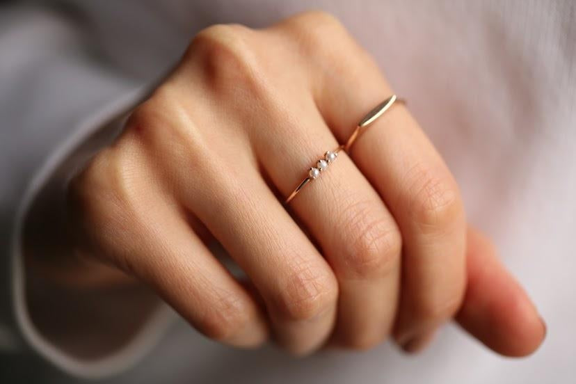 Three Row Pearl Ring