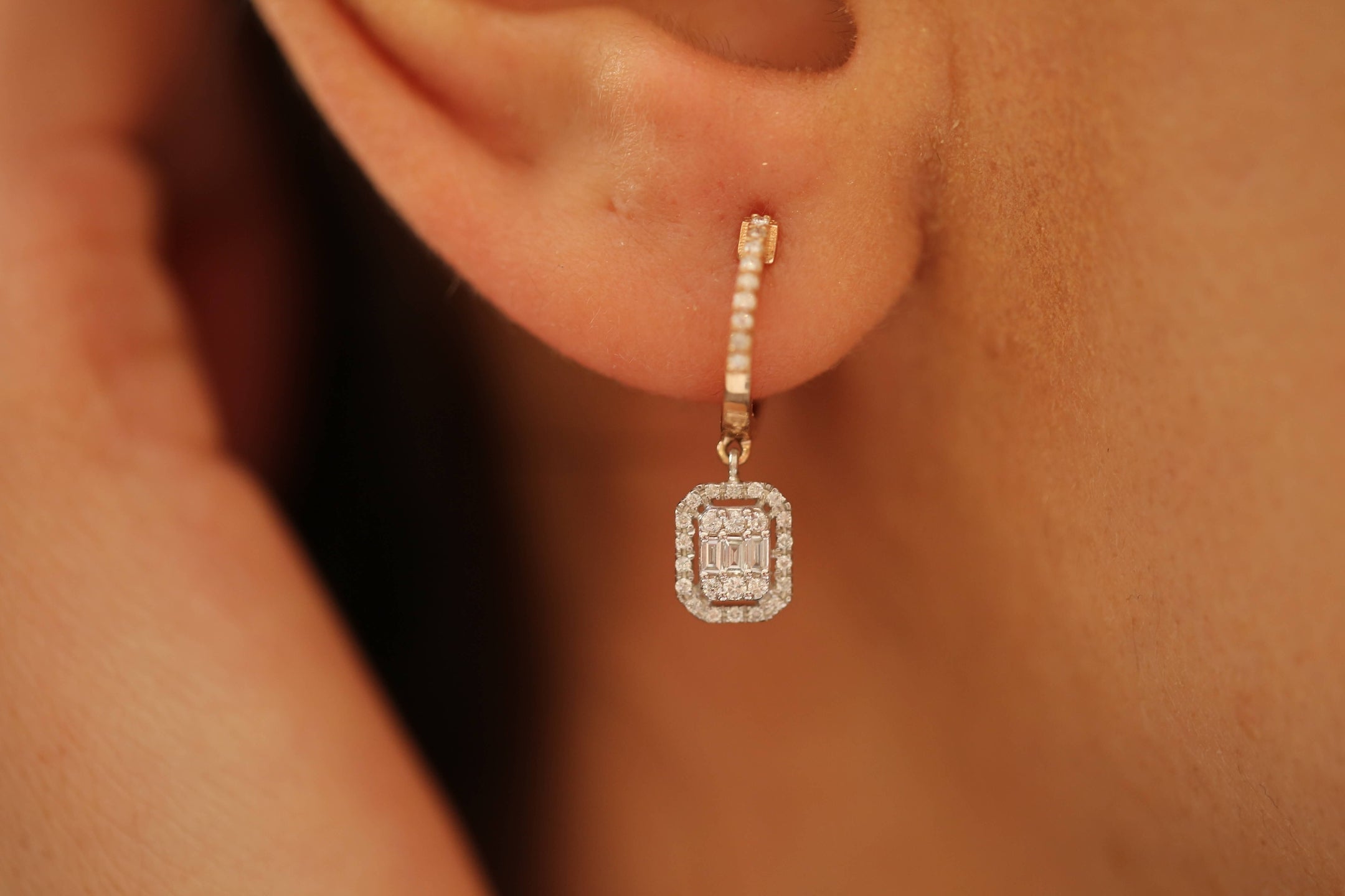 Baguette Diamond Earrings