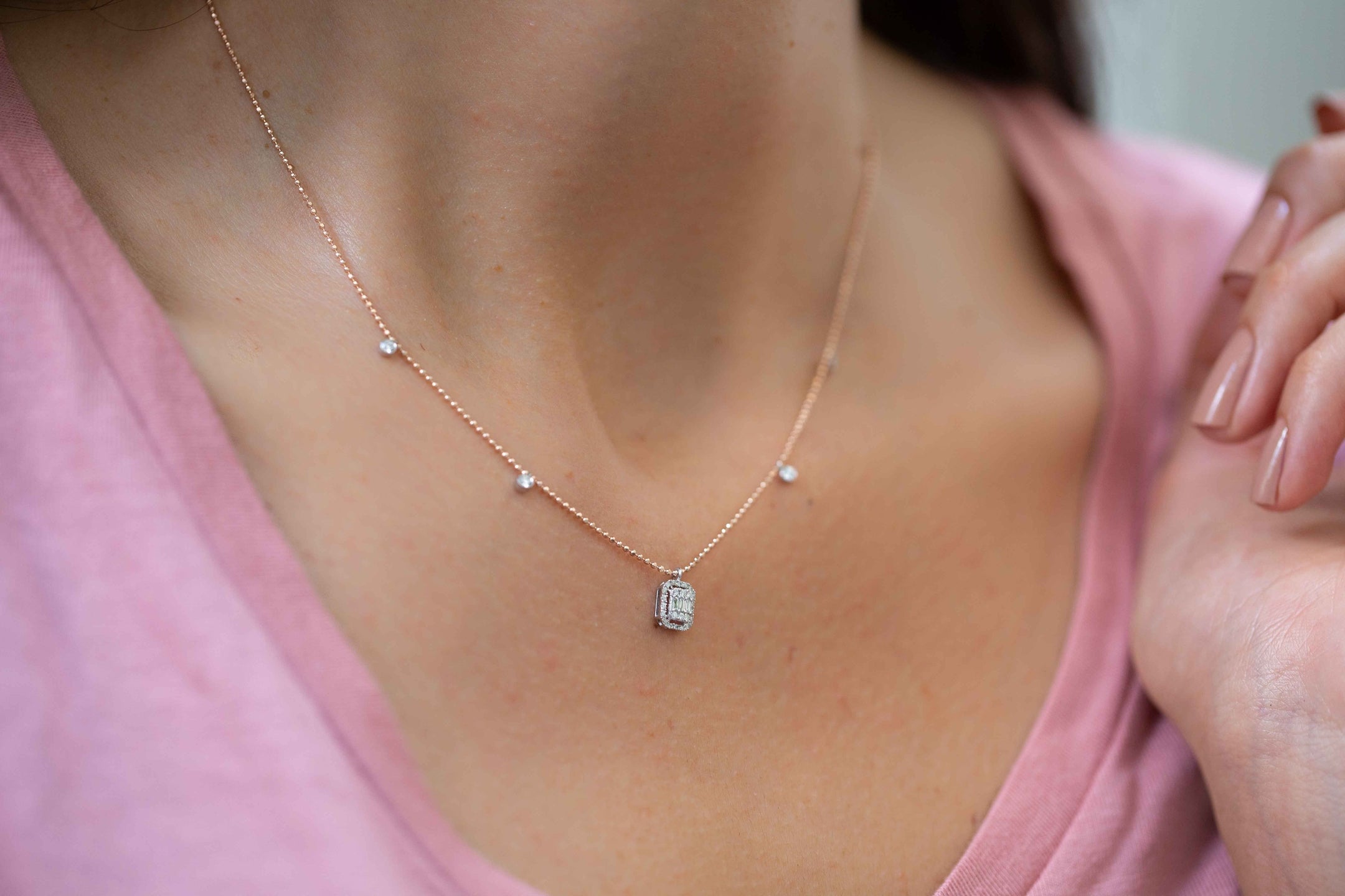 Baguette Necklace Italian