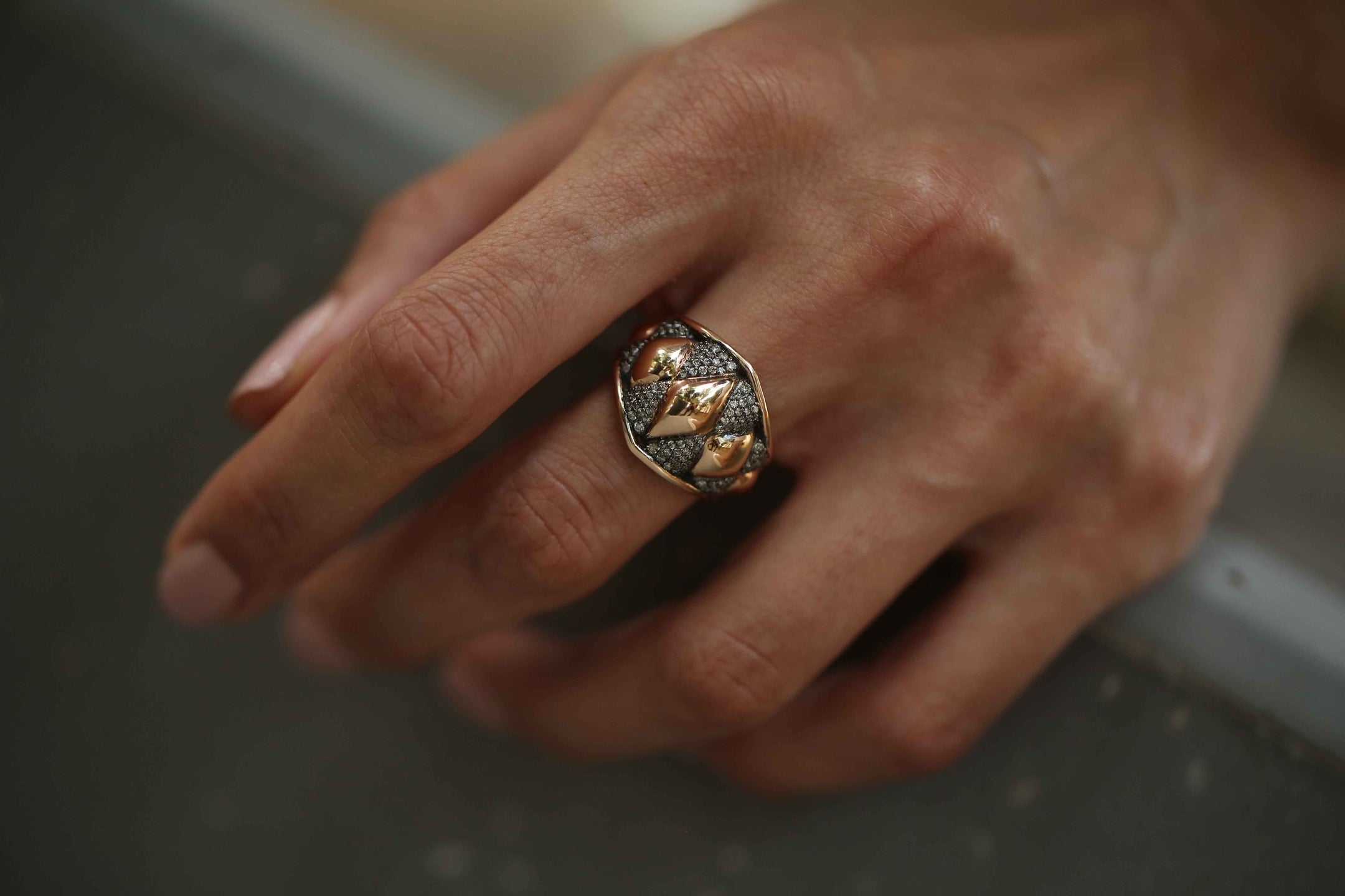 Bold Cognac Ring