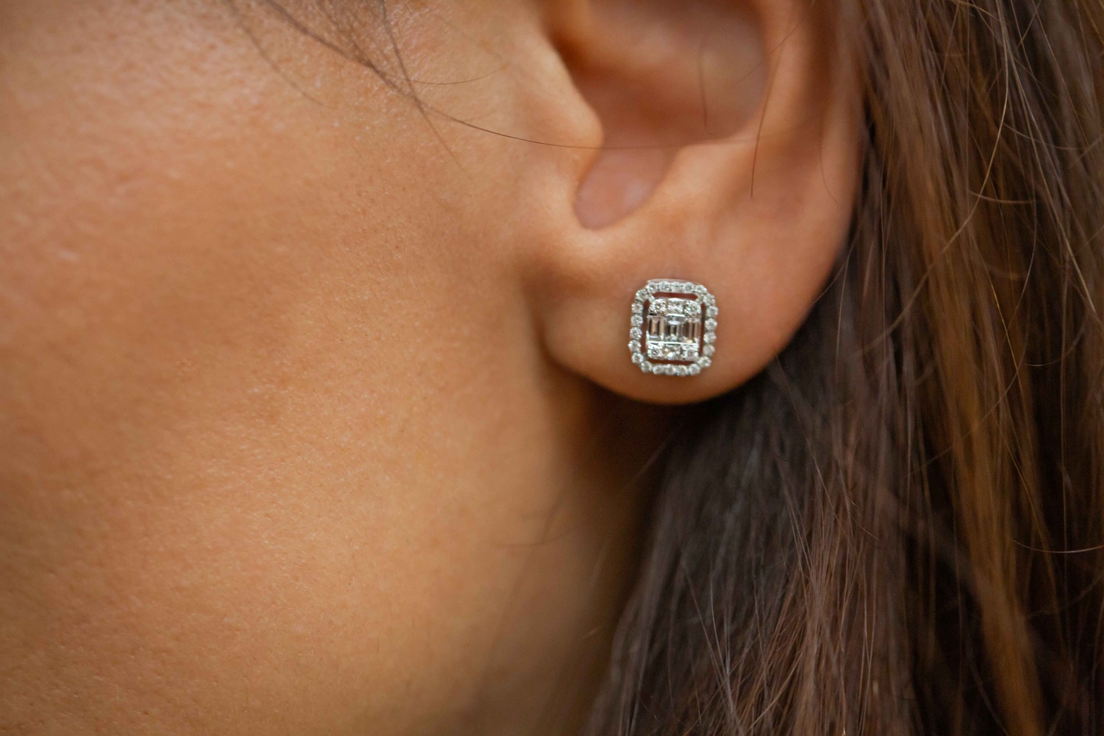 Classic Baguette Studs