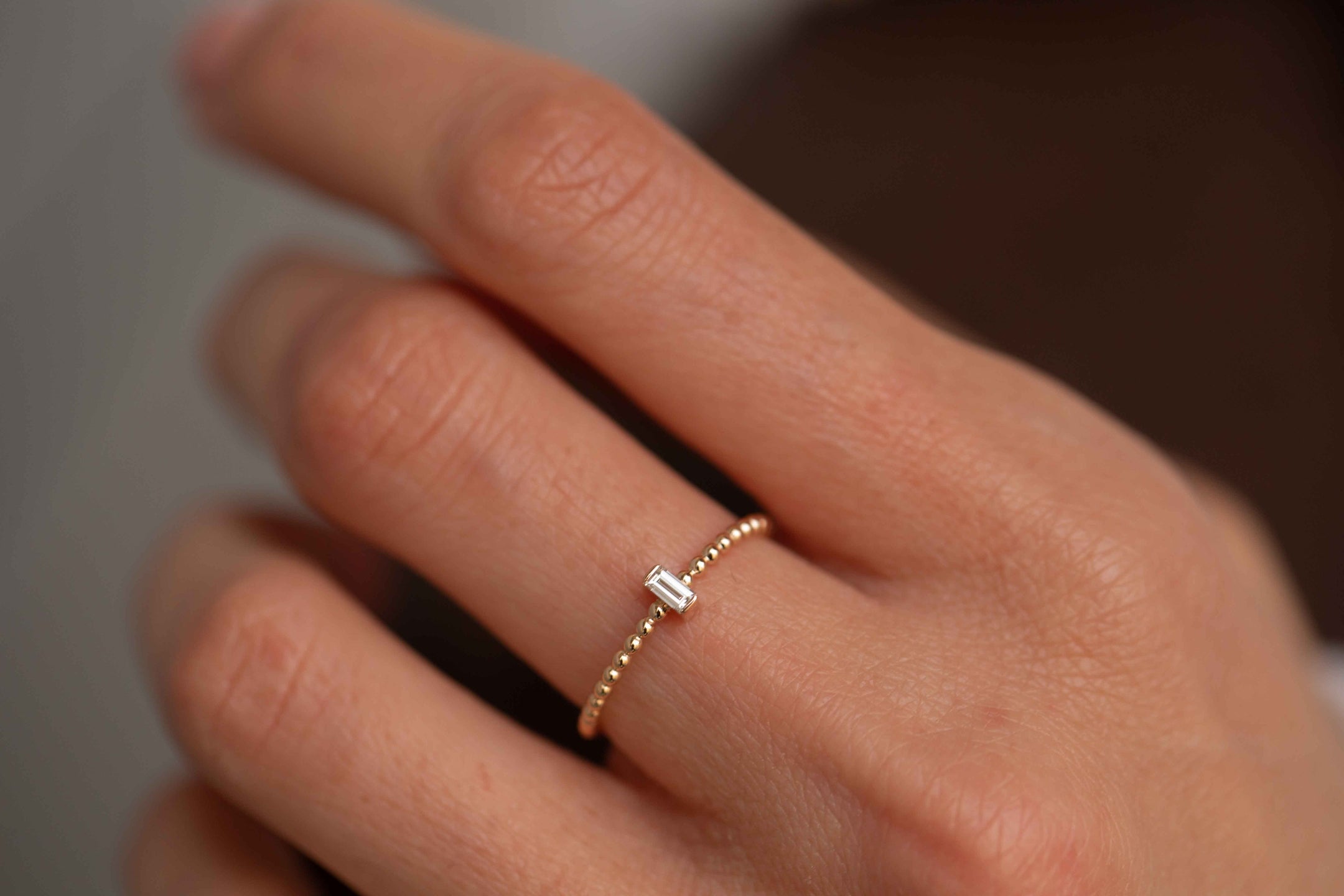 Bubble Baguette Ring