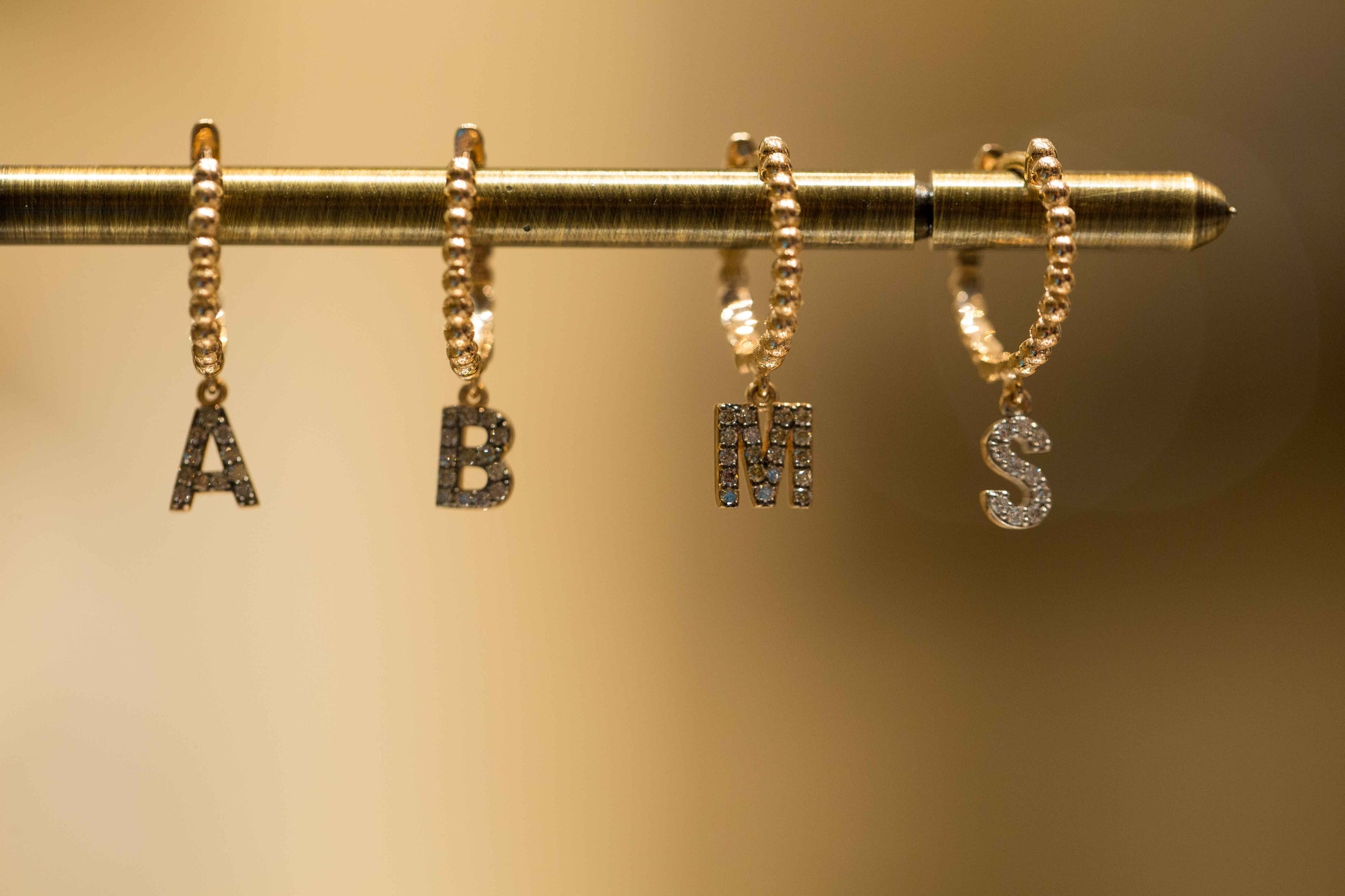 Letter Diamond Earrings