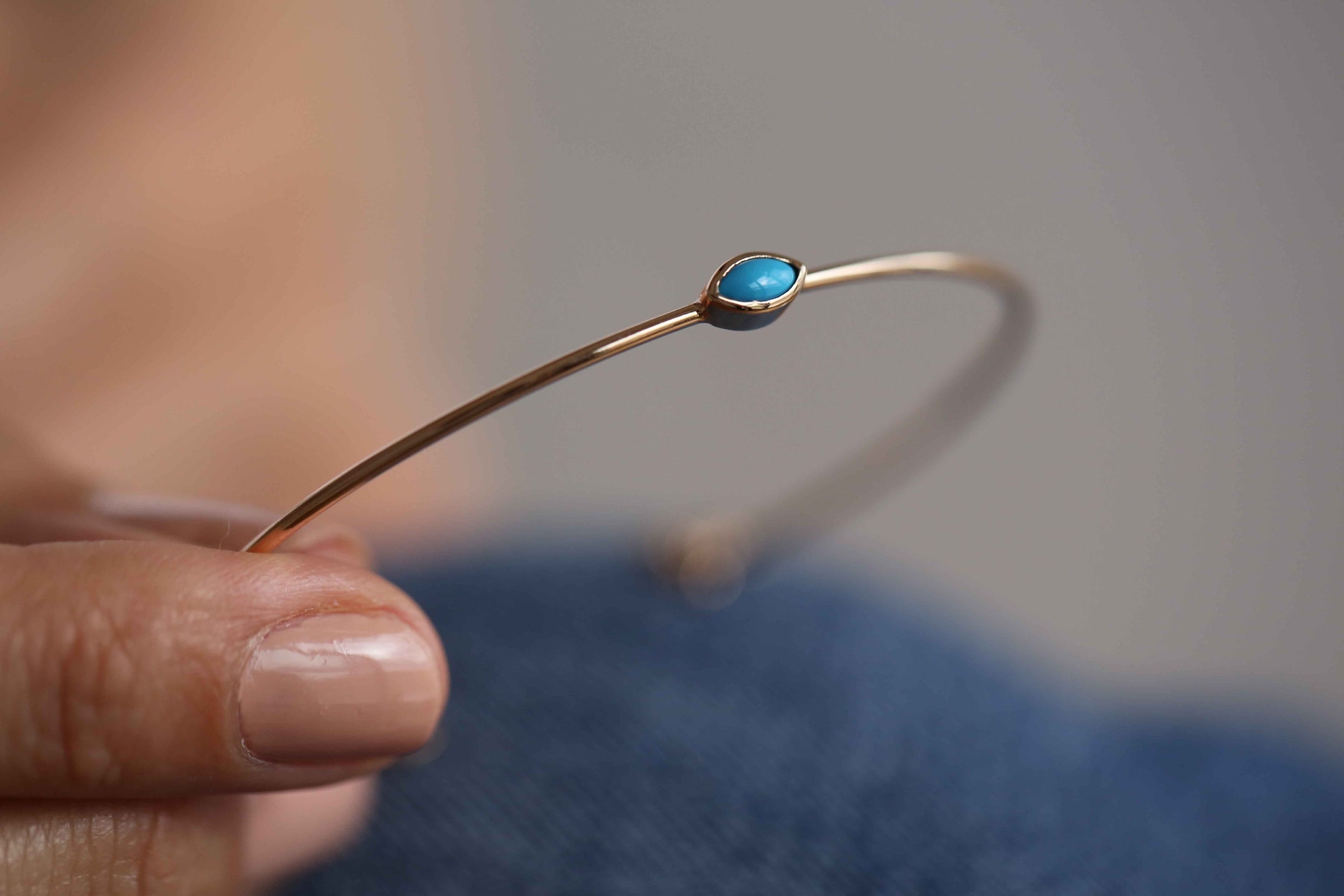 Turquoise Wire Bracelet