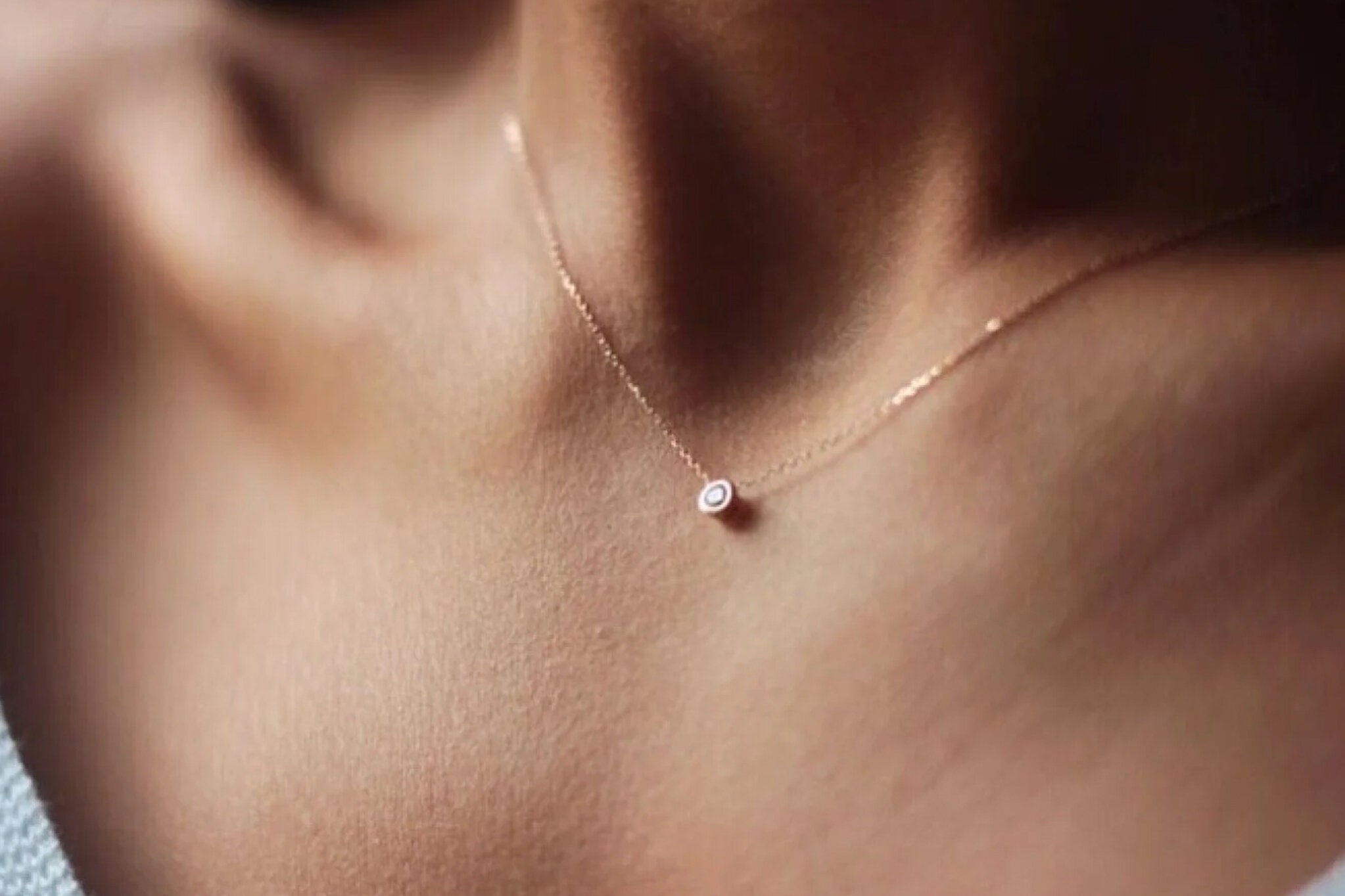Single Stone 0.10 Carat Diamond Necklace