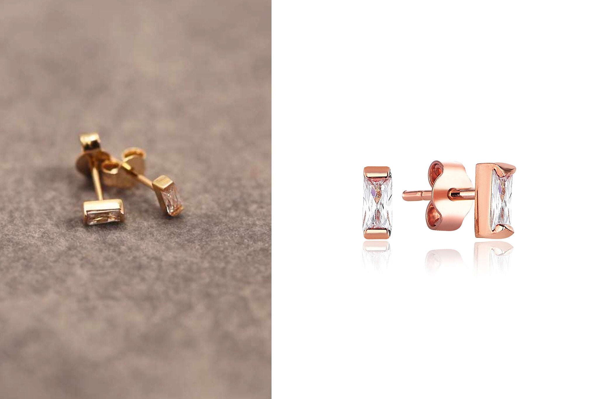 Swarovski Stone Baguette Earrings