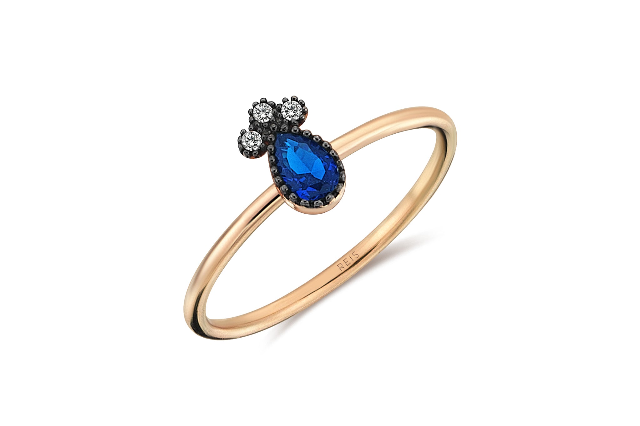 Drop Sapphire Ring
