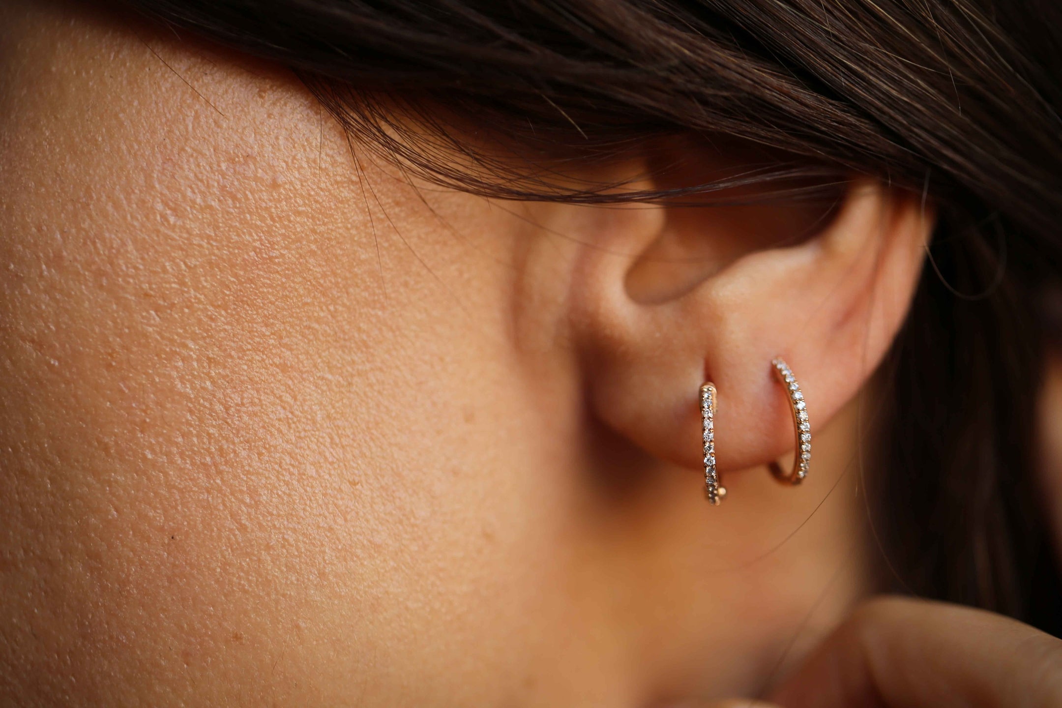 Hoop Diamond Earrings
