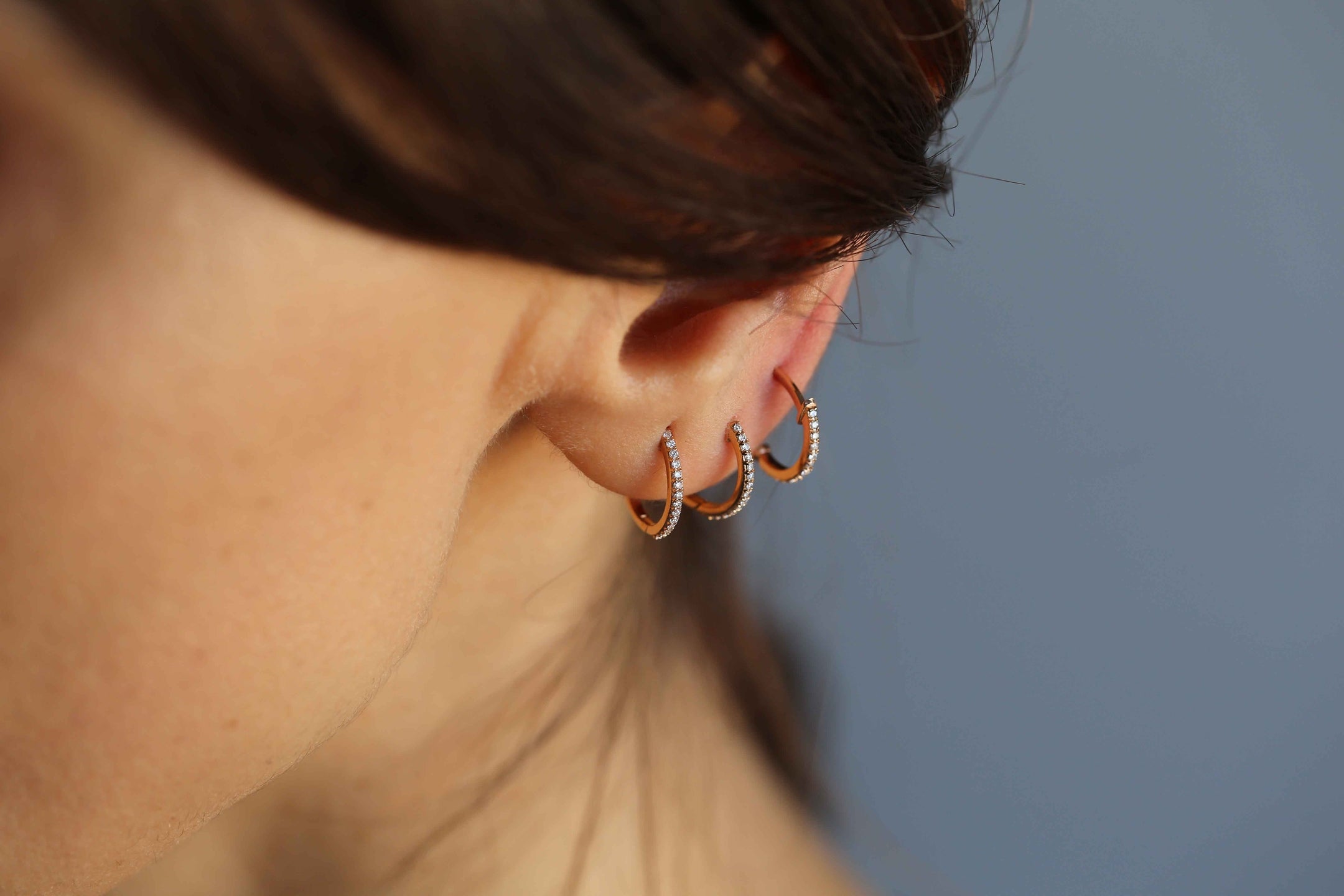 Hoop Diamond Earrings