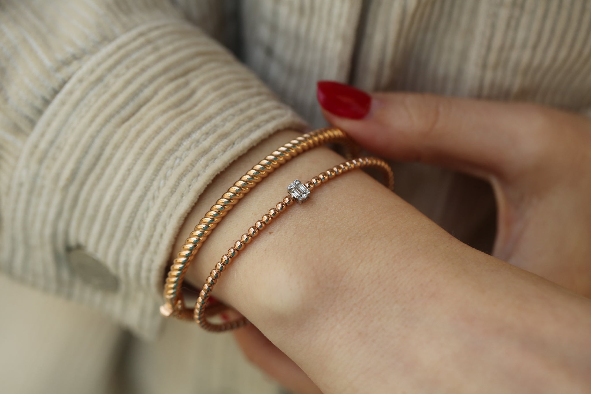 Top Top Baguette Diamond Bracelet
