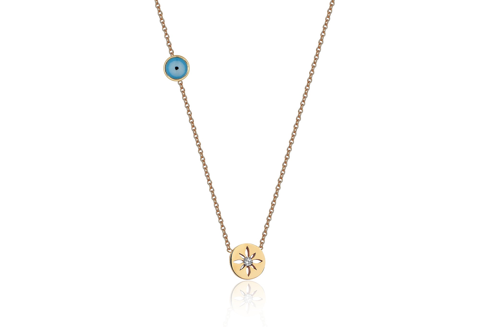 Enameled Pole Star Necklace
