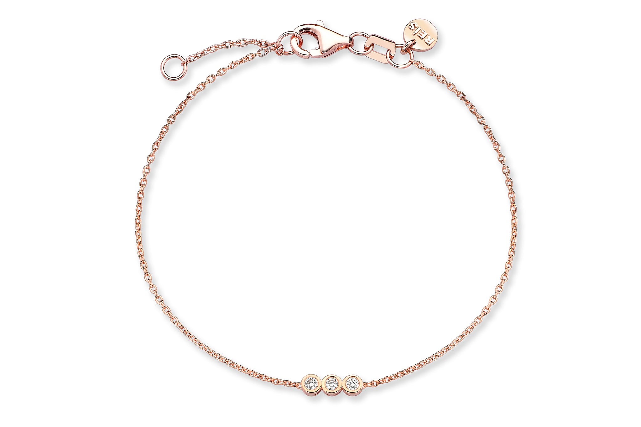 Mini Three Stone Diamond Bracelet
