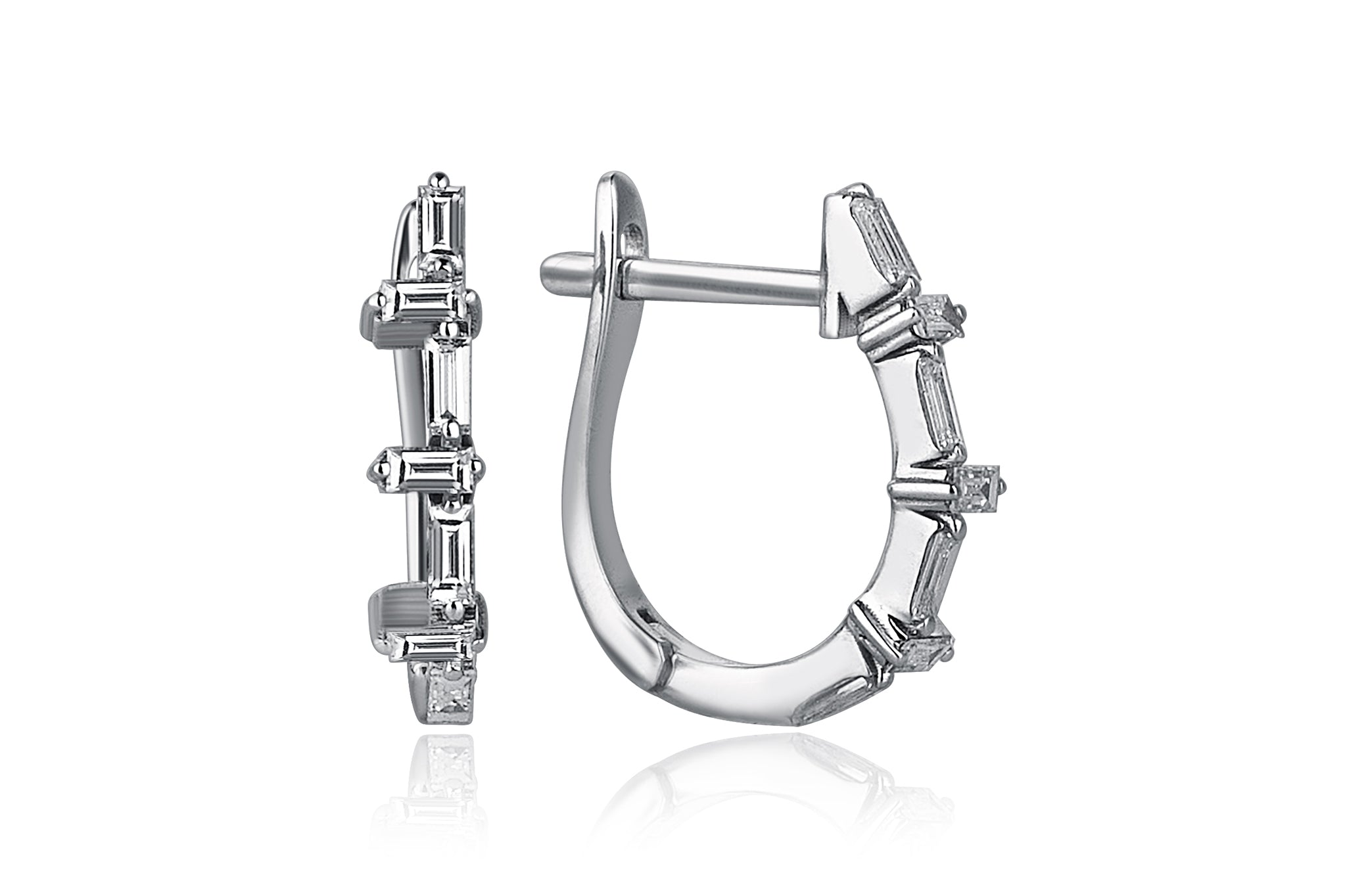 Row Baguette Earrings