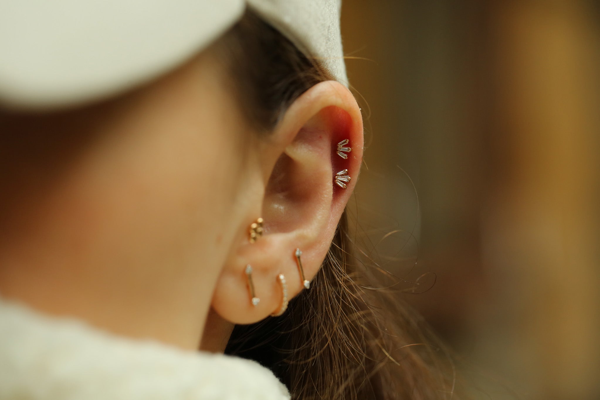 Trapezoid Triple Piercing