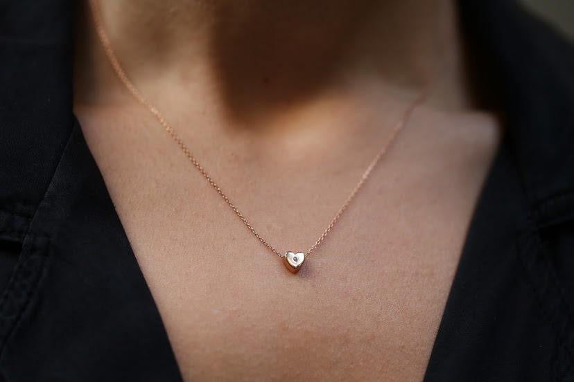 Mini Diamond Heart Necklace