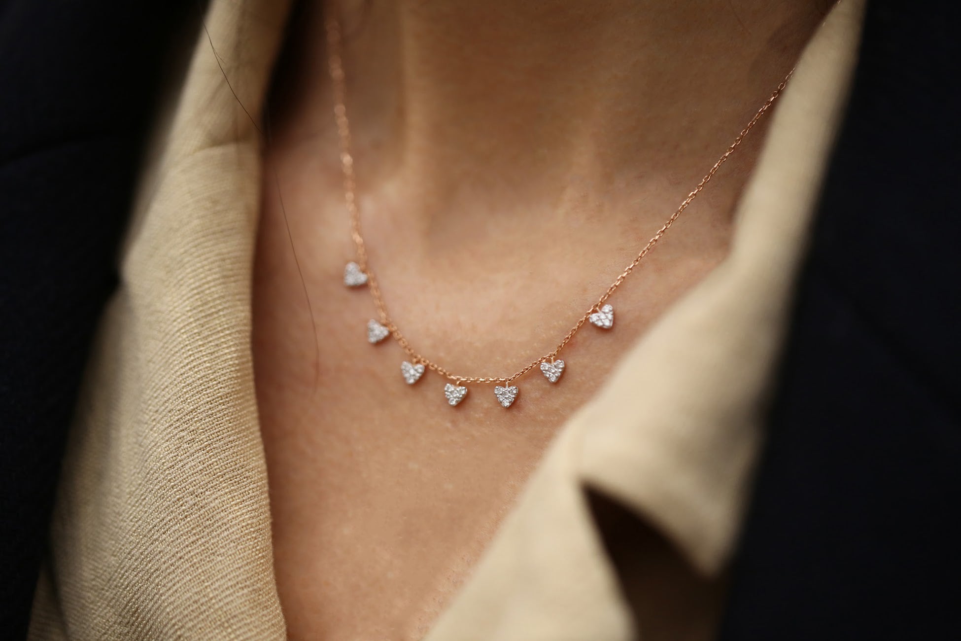 Row Heart Necklace