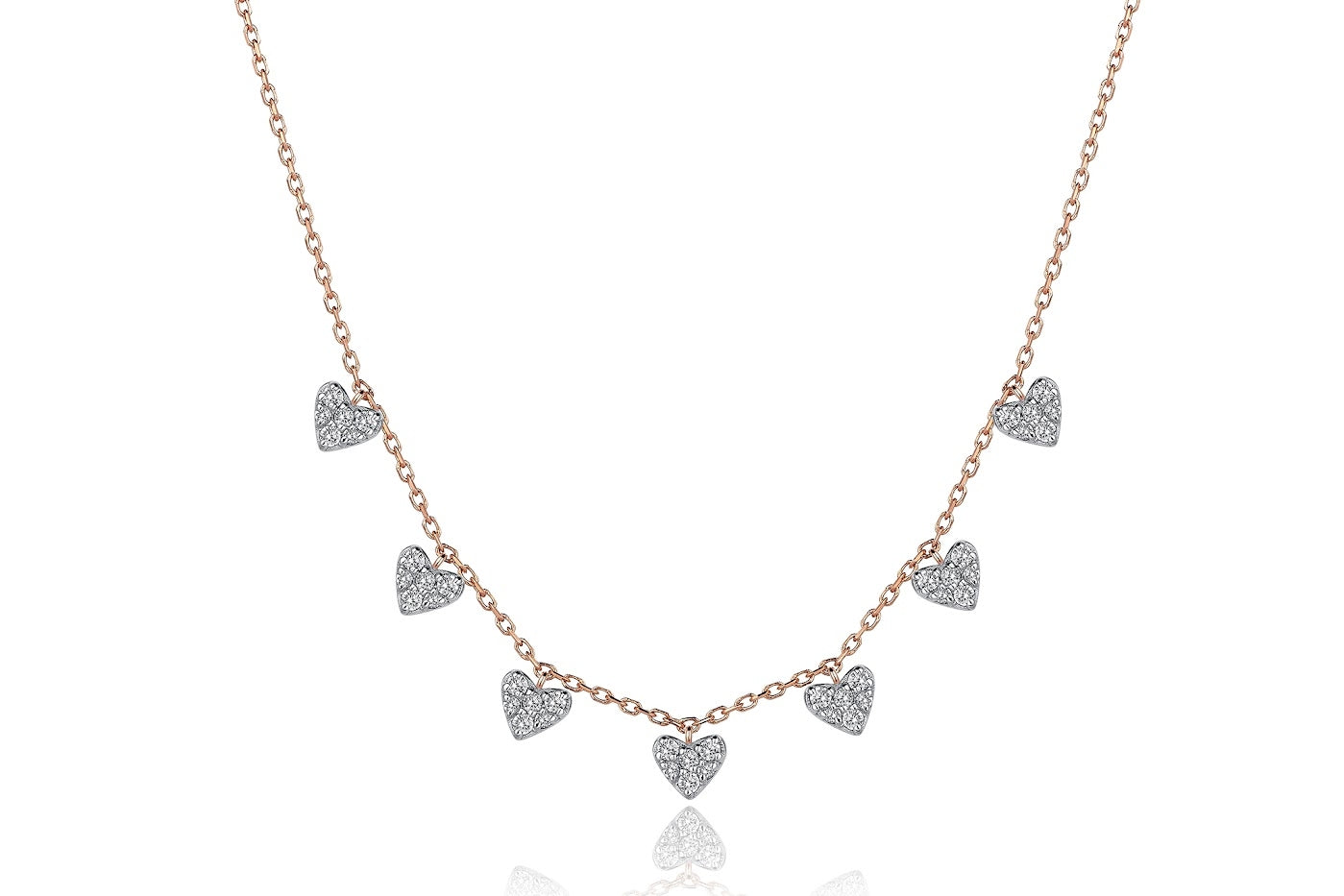 Row Heart Necklace